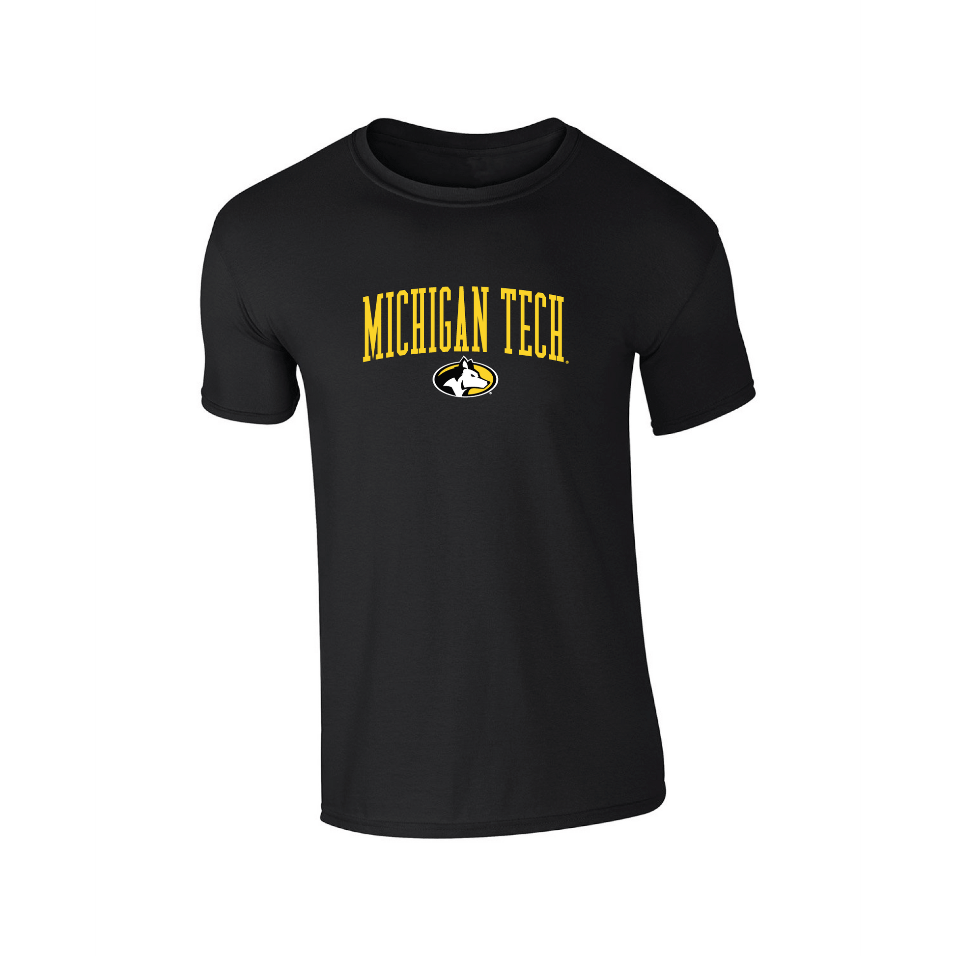 Michigan Technological University Huskies Jumbo Arch Adult T-Shirt