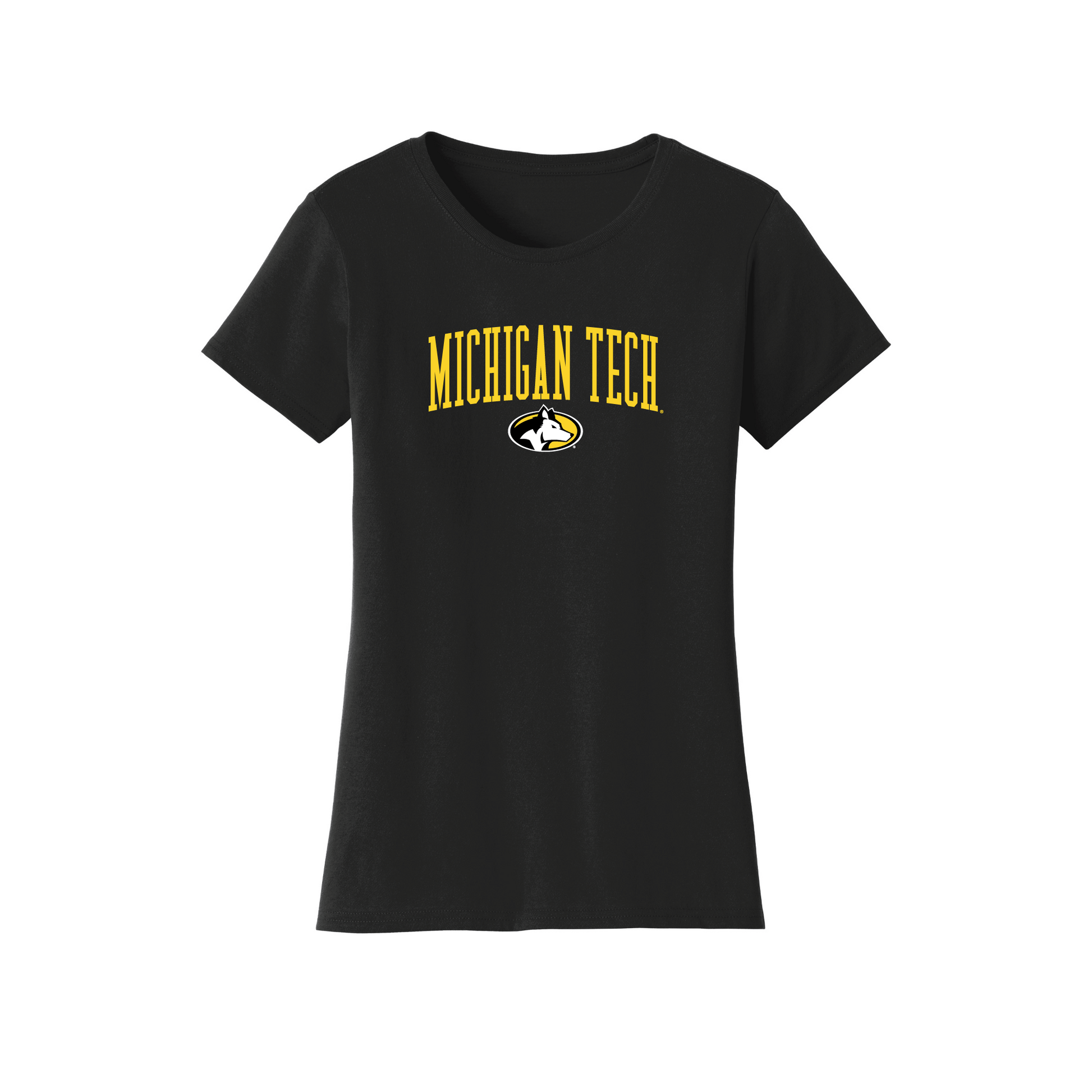 Michigan Technological University Huskies Jumbo Arch Womens T-Shirt