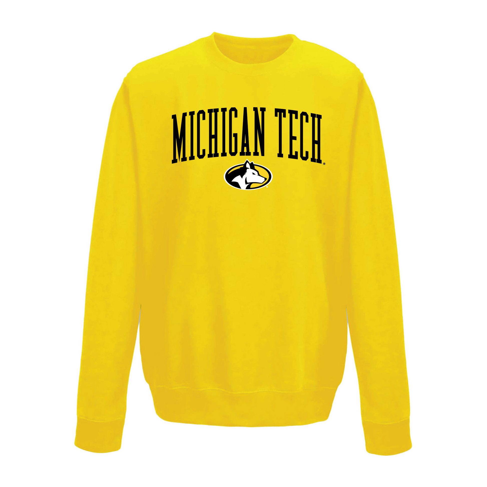 Michigan Technological University Huskies Jumbo Arch Crewneck Sweatshirt