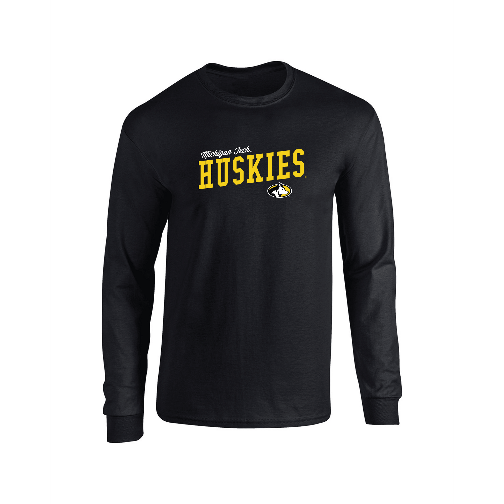 Michigan Technological University Huskies Uphill Victory Adult Long Sleeve T-Shirt