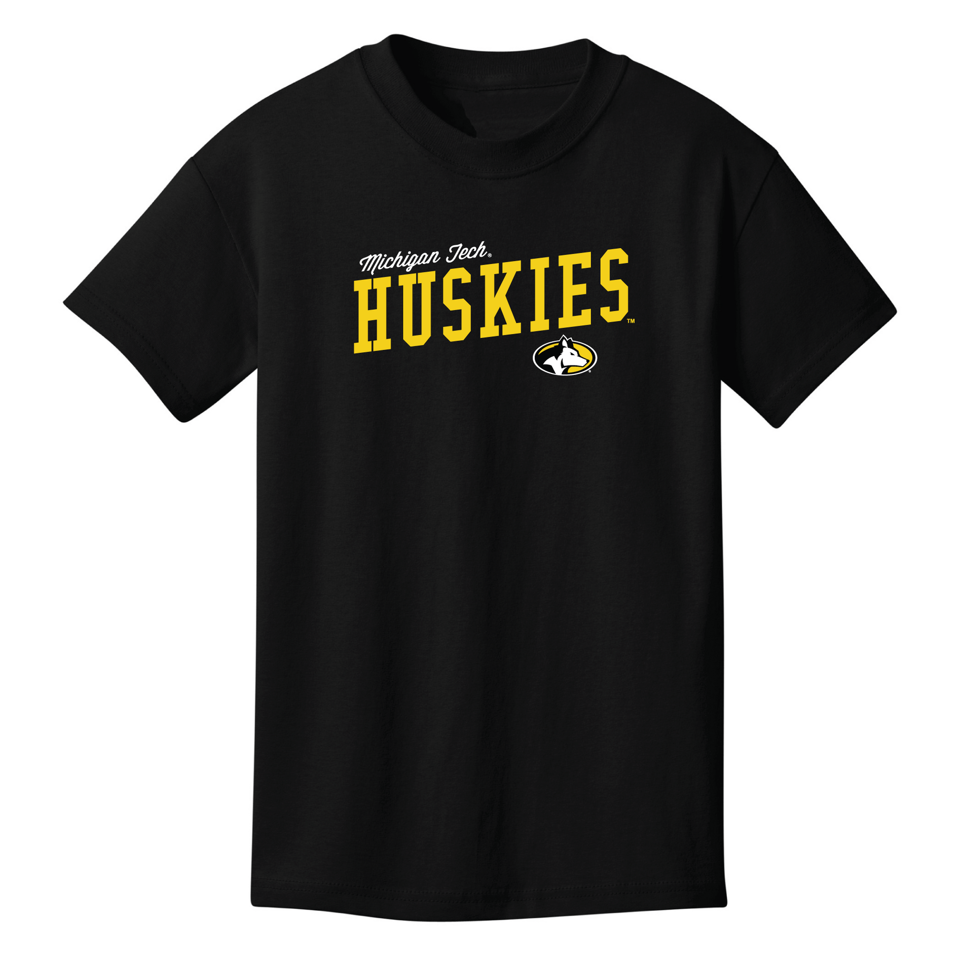 Michigan Technological University Huskies Uphill Victory Youth T-Shirt