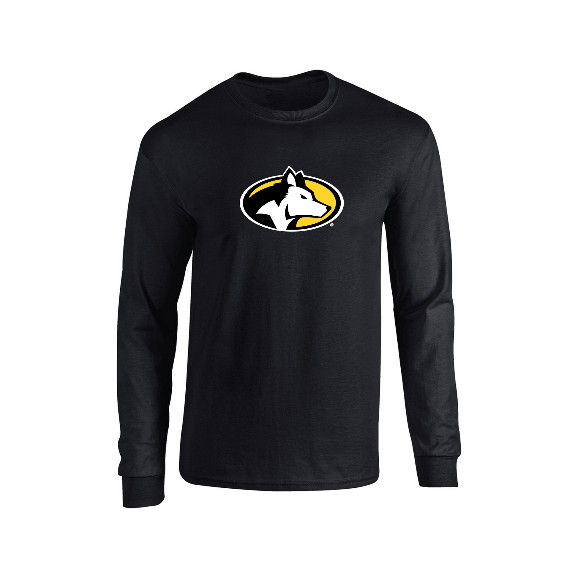 Michigan Technological University Huskies Jumbo Logo Adult Long Sleeve T-Shirt