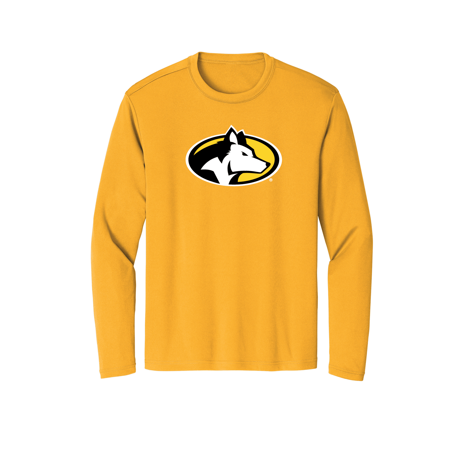 Michigan Technological University Huskies Jumbo Logo Adult Long Sleeve T-Shirt