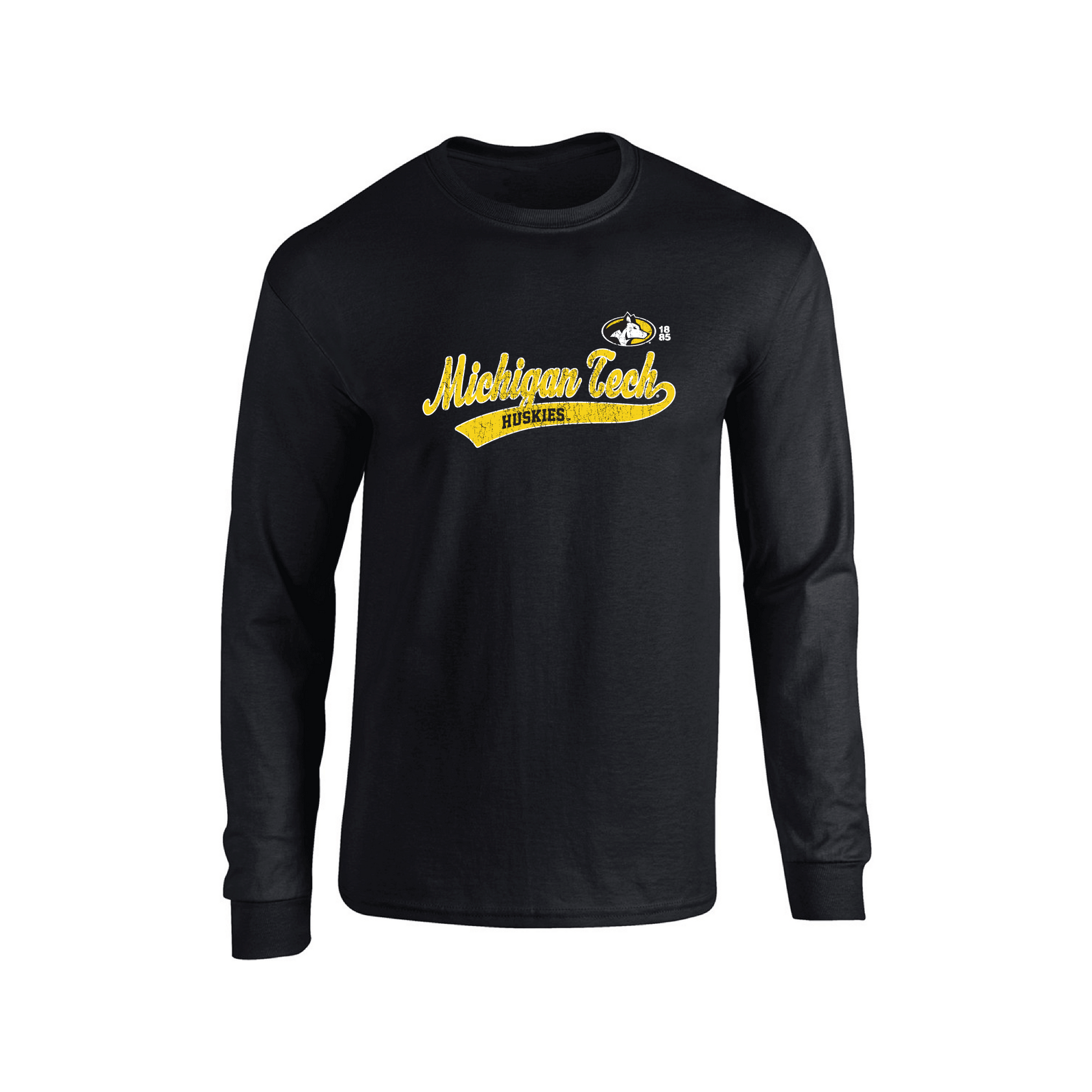 Michigan Technological University Huskies Old School Adult Long Sleeve T-Shirt
