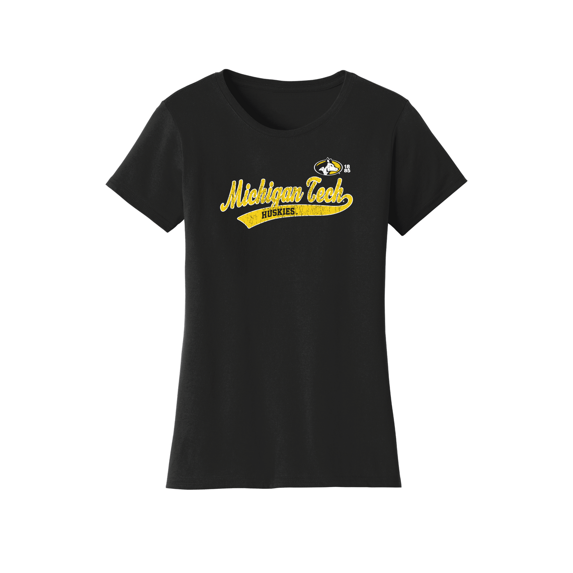 Michigan Technological University Huskies Old School Womens T-Shirt