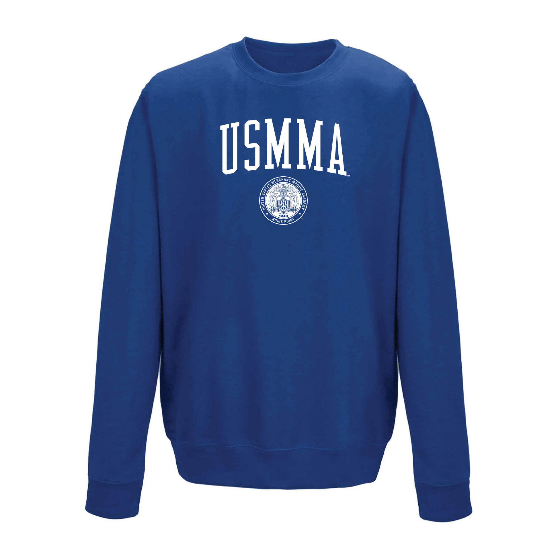 United States Merchant Marine Academy Mariners Jumbo Arch Crewneck Sweatshirt Fleece