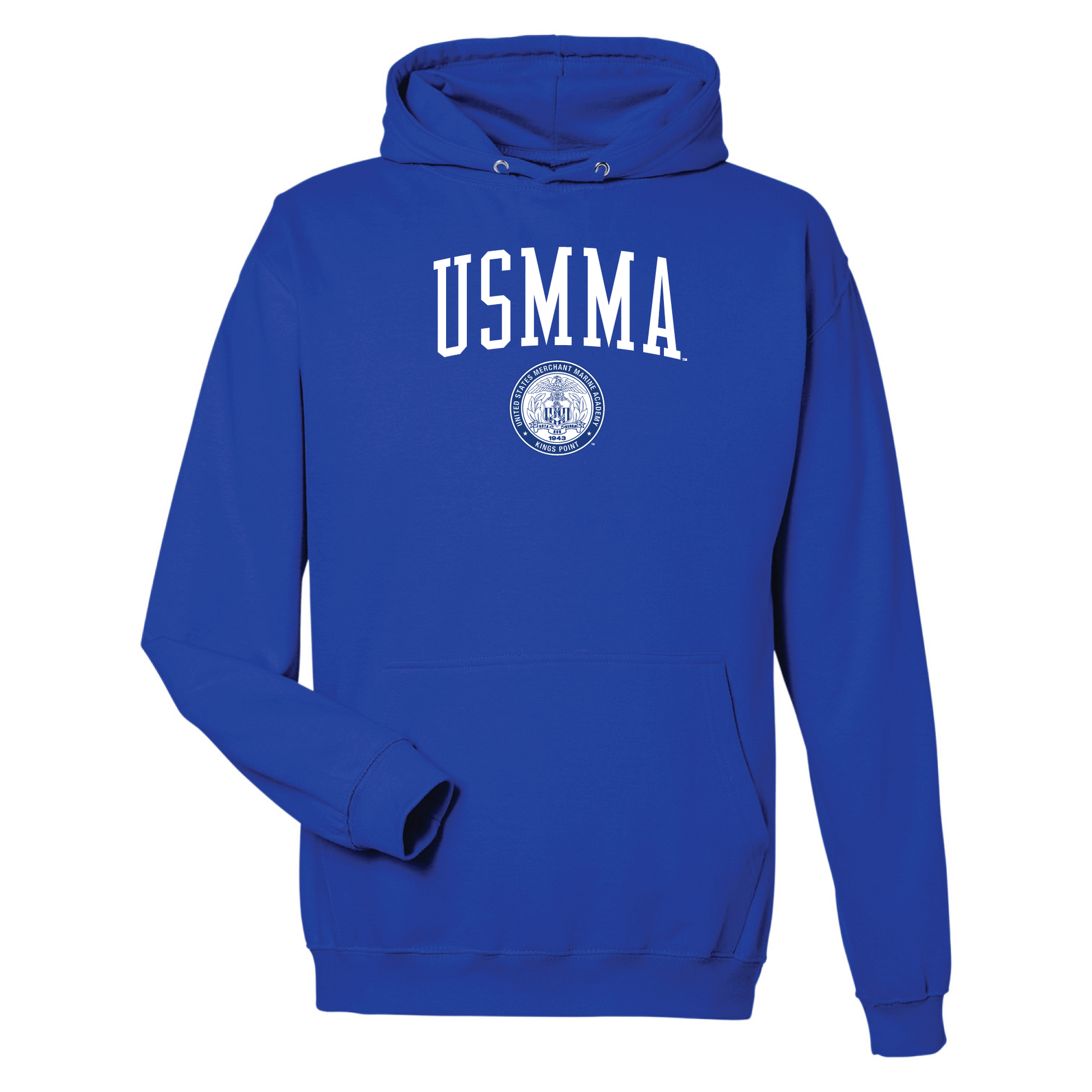 United States Merchant Marine Academy Mariners Jumbo Arch Hooded Sweatshirt Fleece