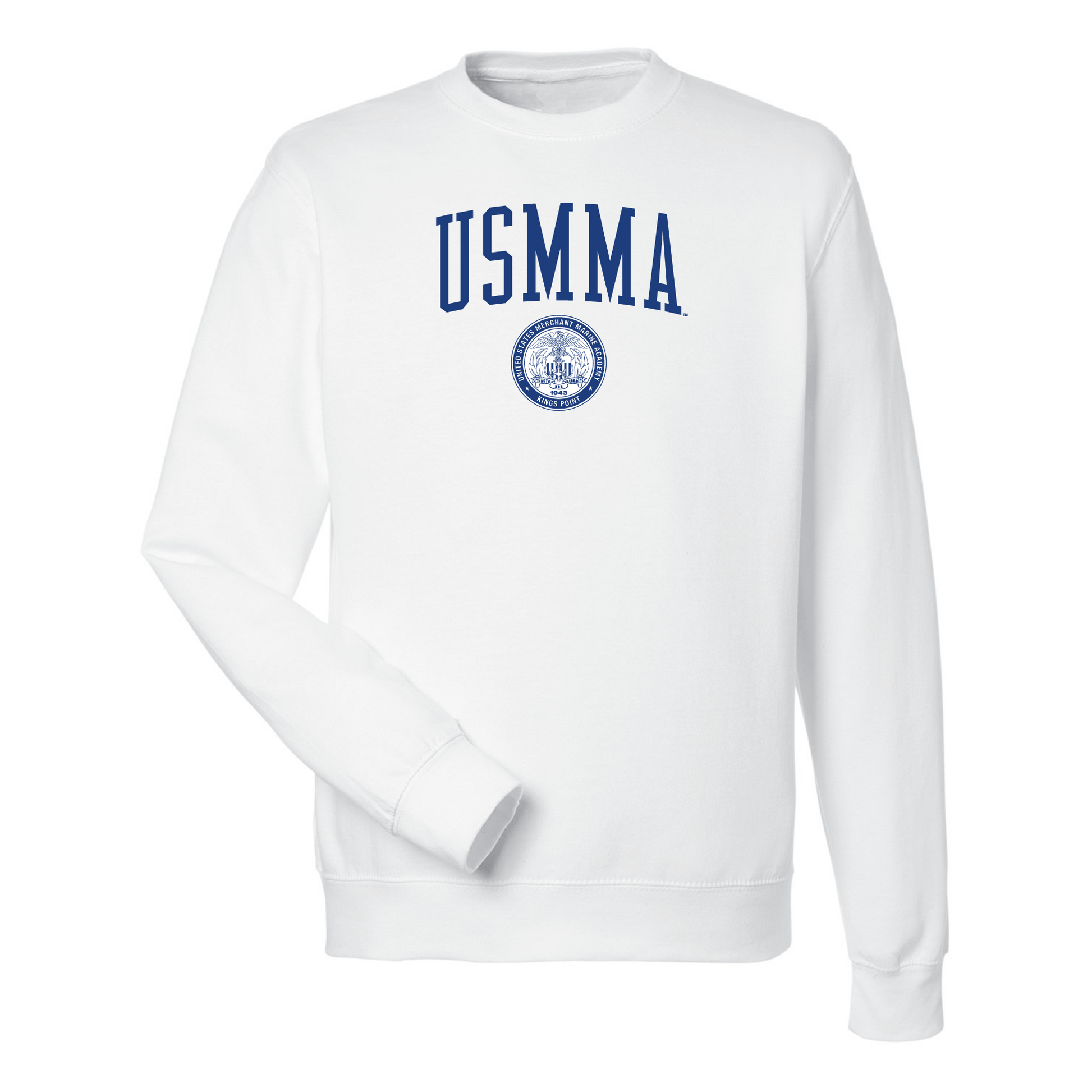 United States Merchant Marine Academy Mariners Jumbo Arch Crewneck Sweatshirt Fleece