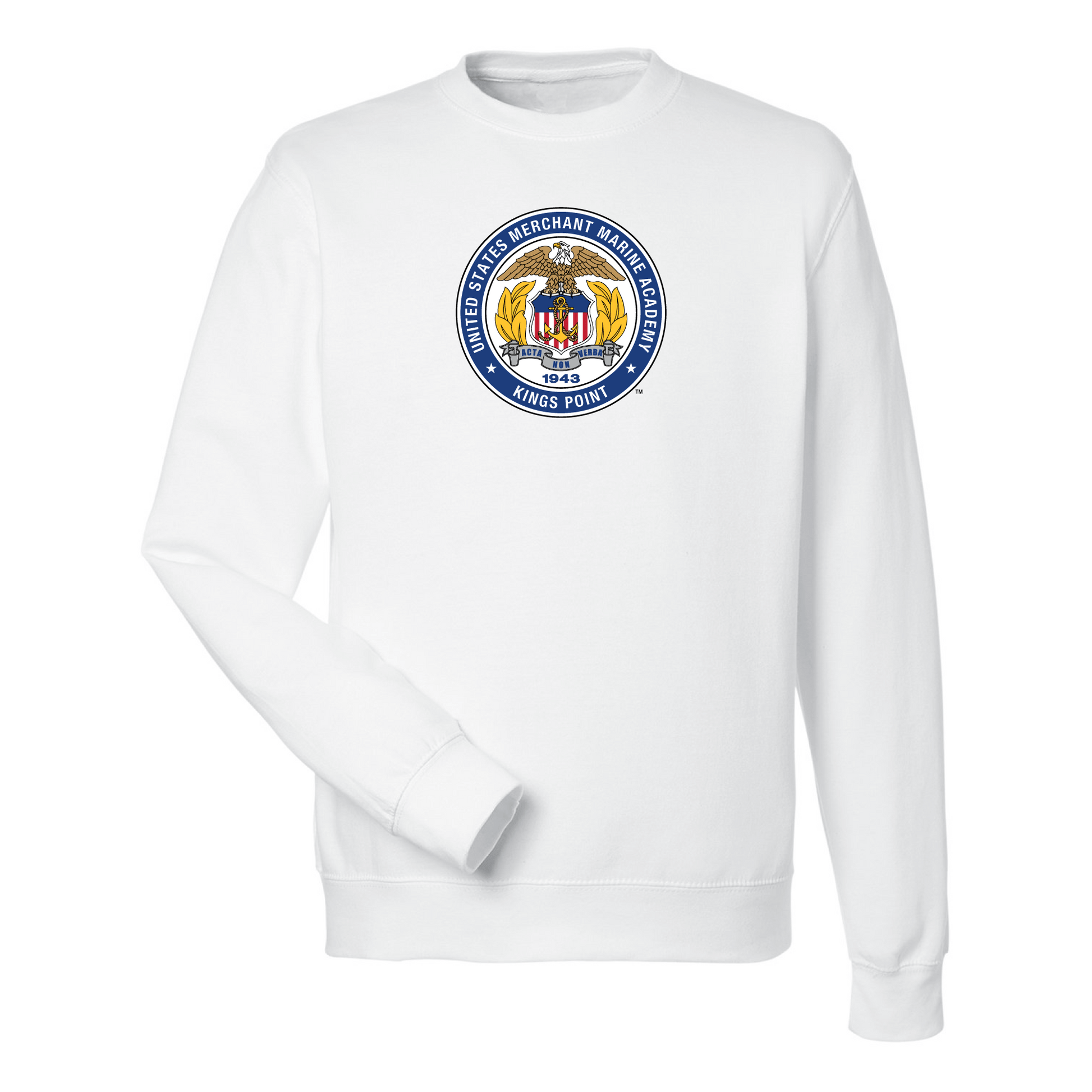 United States Merchant Marine Academy Mariners Jumbo Logo Crewneck Sweatshirt Fleece