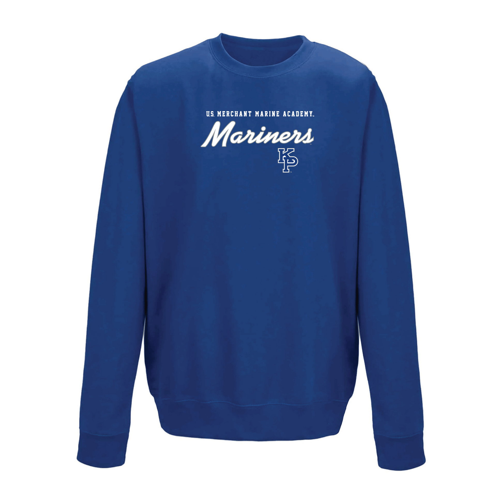 United States Merchant Marine Academy Mariners Machine Script Crewneck Sweatshirt Fleece