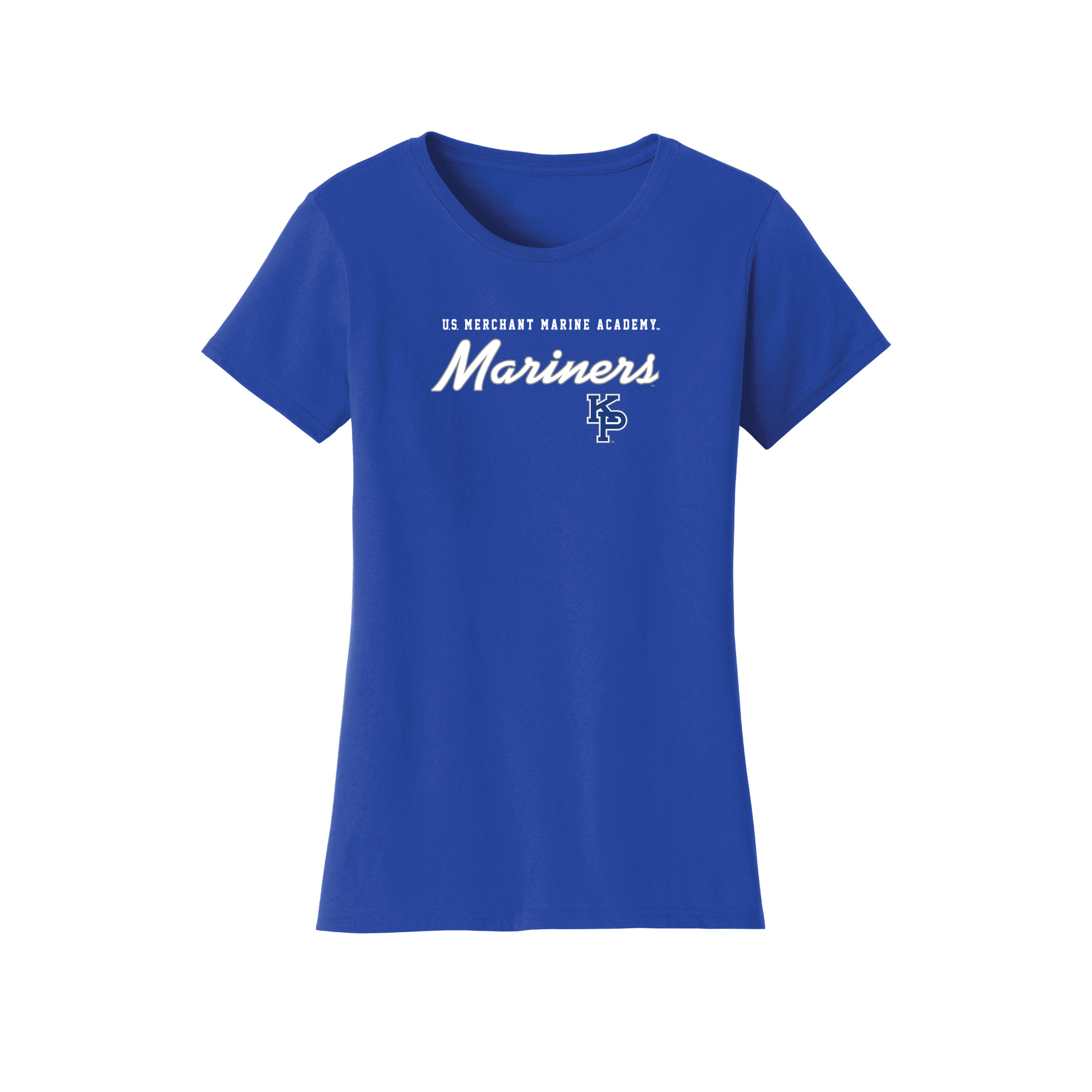 United States Merchant Marine Academy Mariners Machine Script Womens Relaxed T-shirt