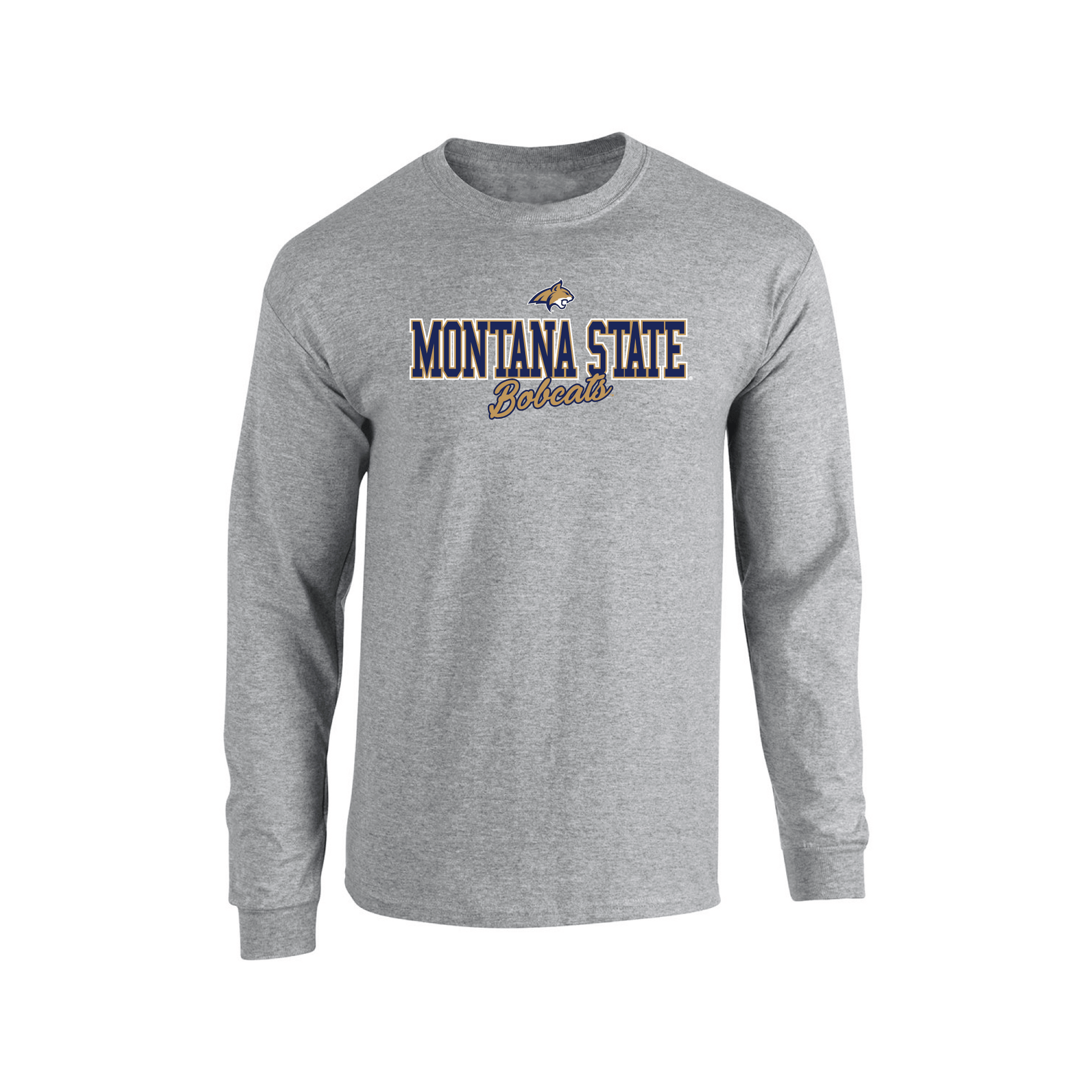 Montana State University Bobcats Campus Script Adult Long Sleeve T-Shirt