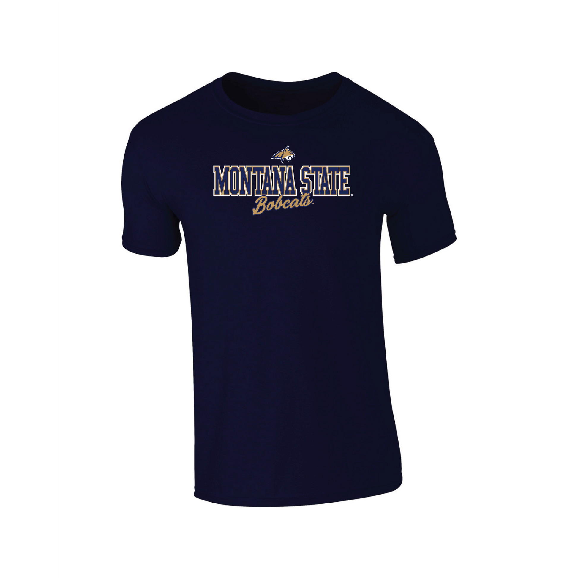 Montana State University Bobcats Campus Script Adult T-Shirt