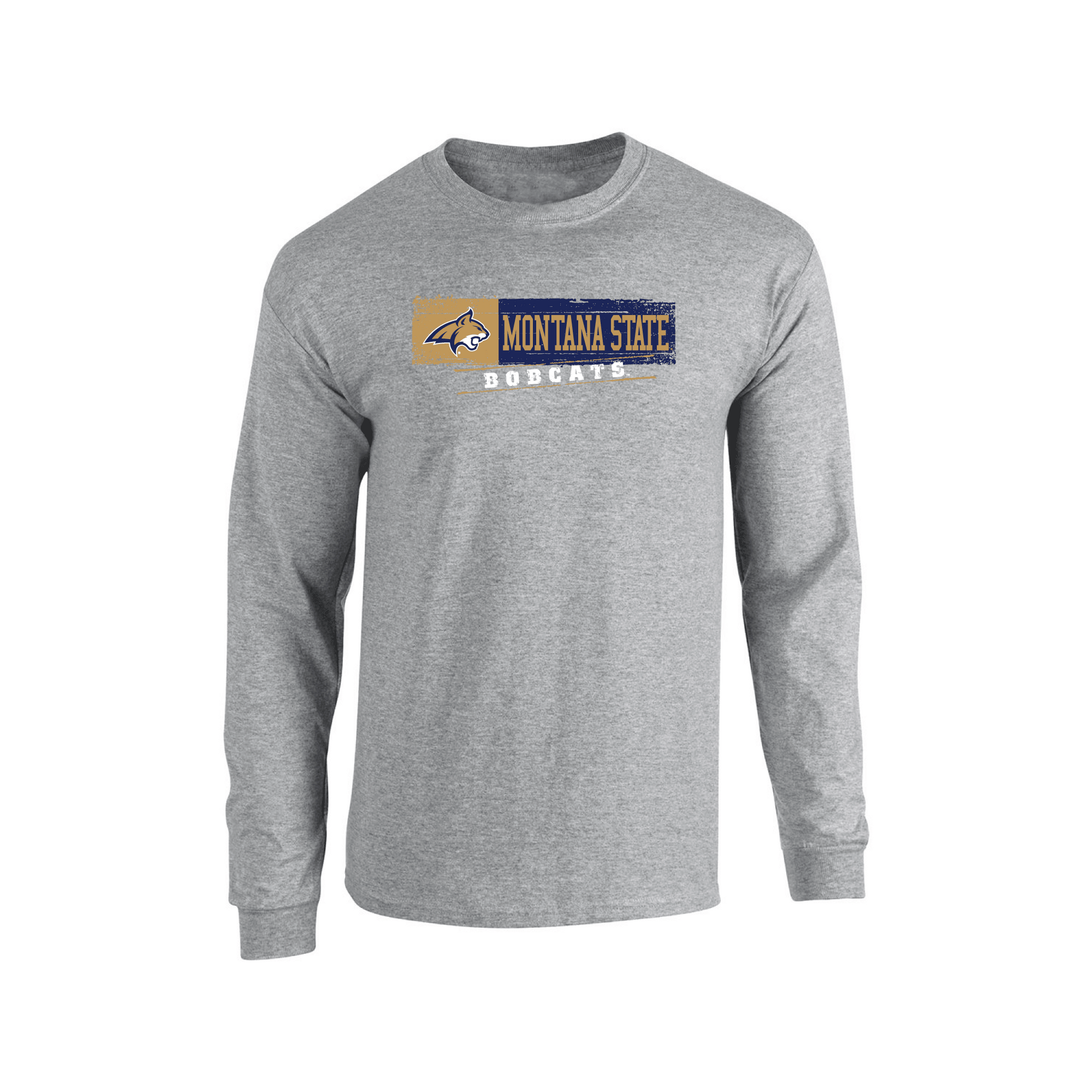 Montana State University Bobcats Sticker Adult Long Sleeve T-Shirt