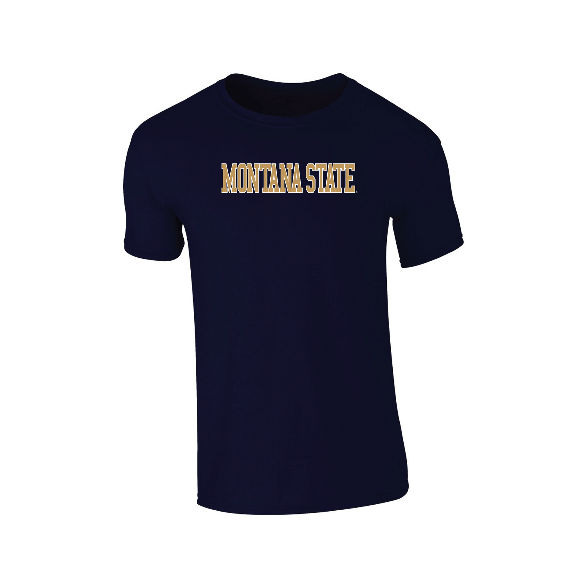 Montana State University Bobcats Block Adult T-Shirt