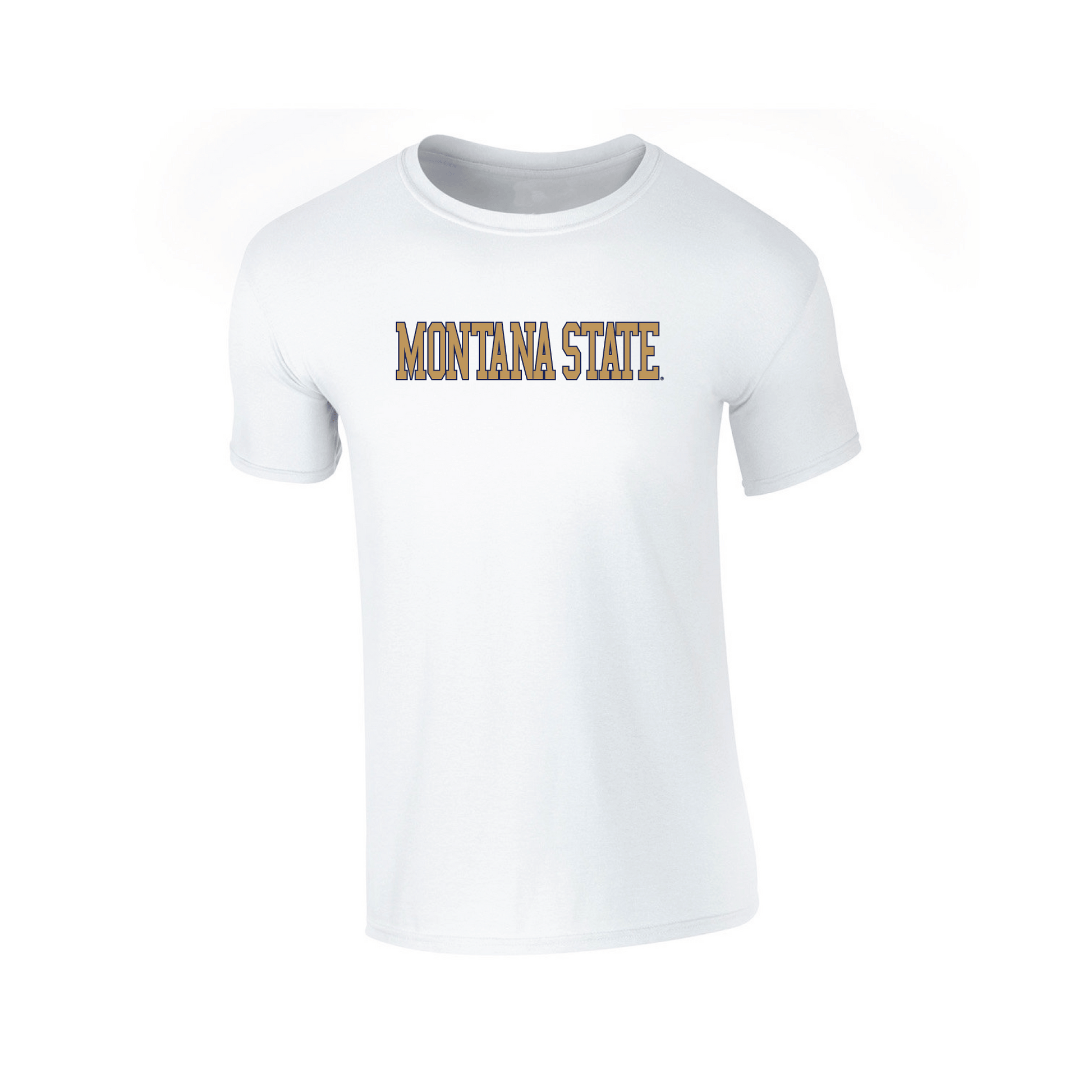 Montana State University Bobcats Block Adult T-Shirt