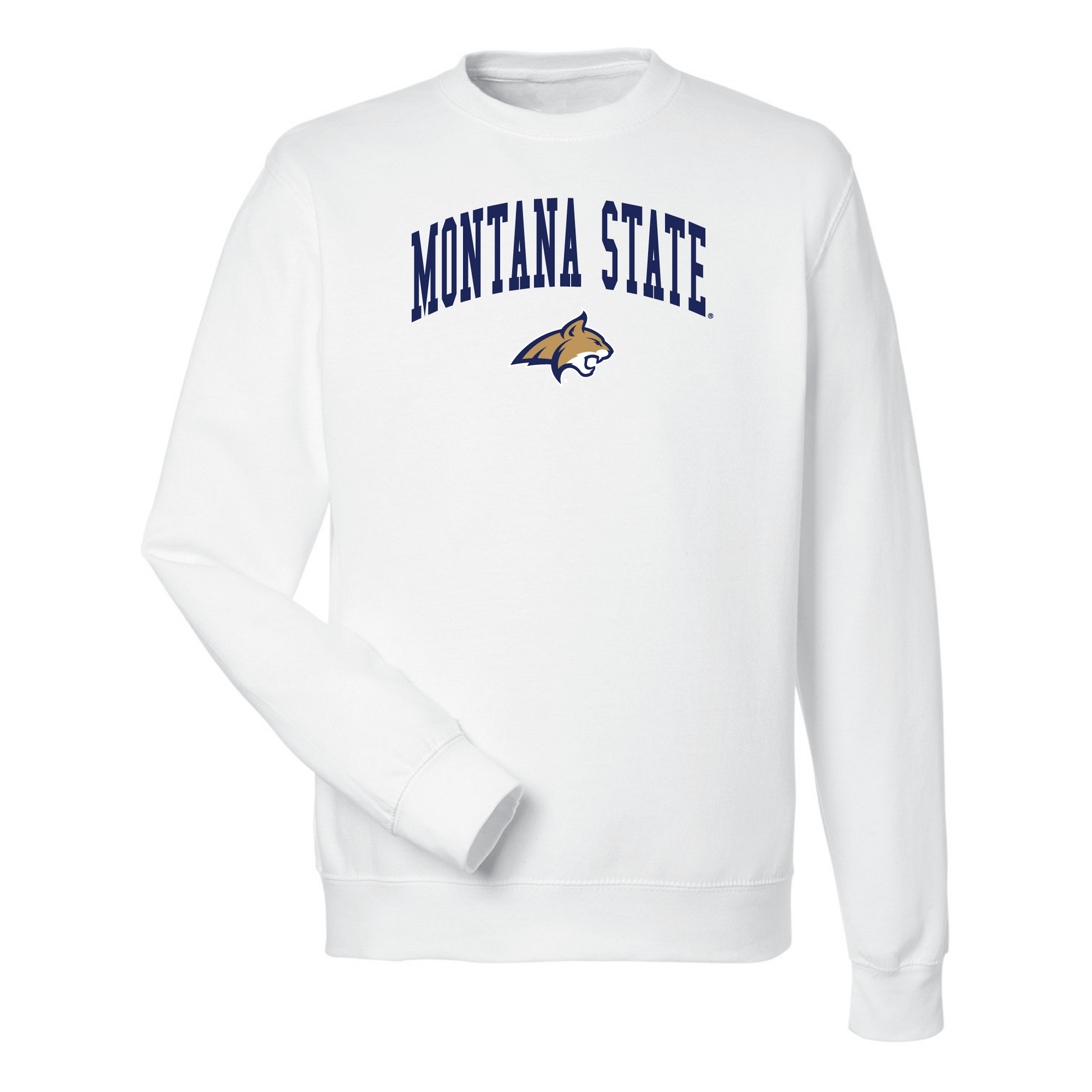 Montana State University Bobcats Jumbo Arch Crewneck Sweatshirt