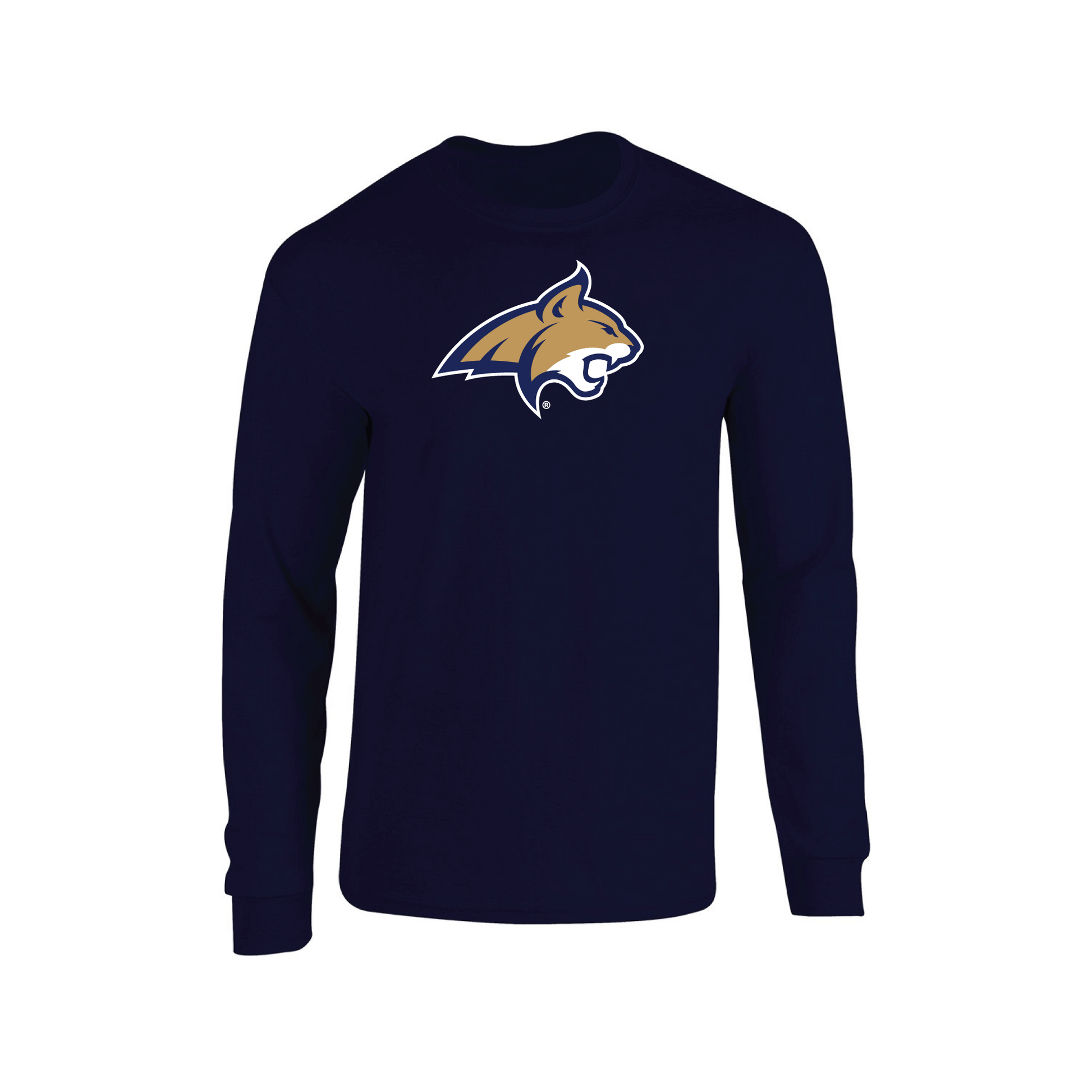 Montana State University Bobcats Jumbo Logo Adult Long Sleeve T-Shirt
