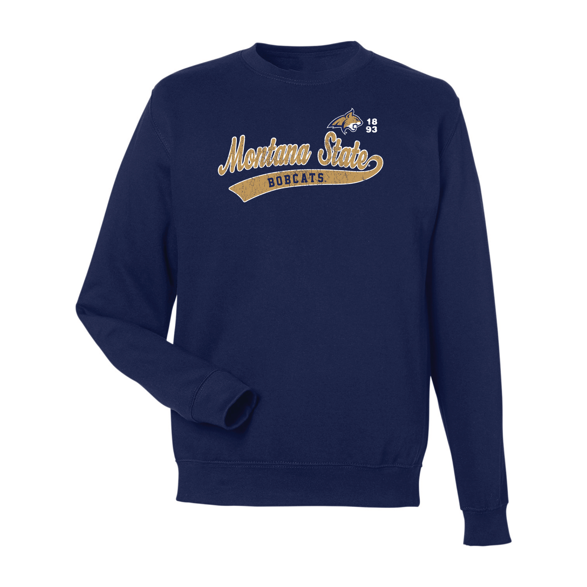 Montana State University Bobcats Old School Crewneck Sweatshirt