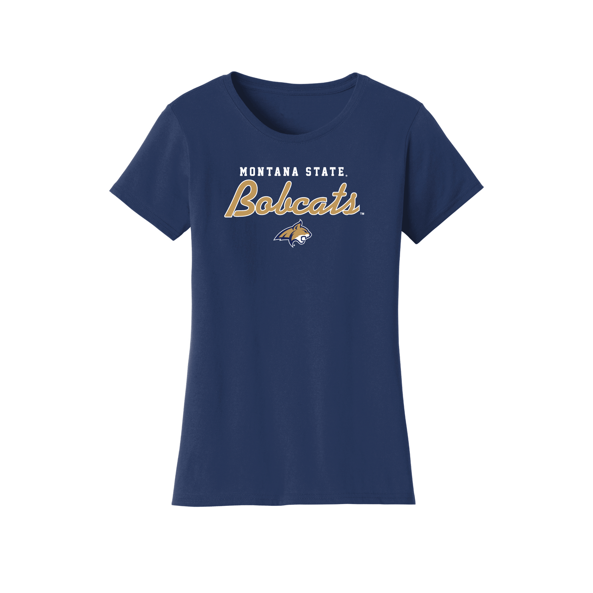 Montana State University Bobcats Machine Script Womens T-Shirt