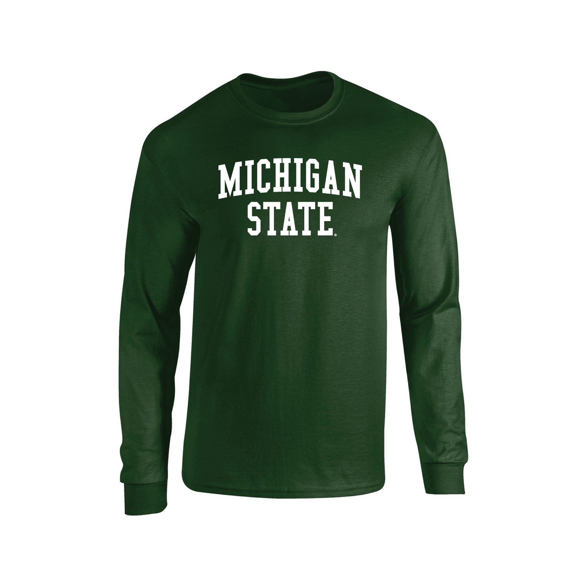 Michigan State University Spartans Block Adult Long Sleeve T-Shirt