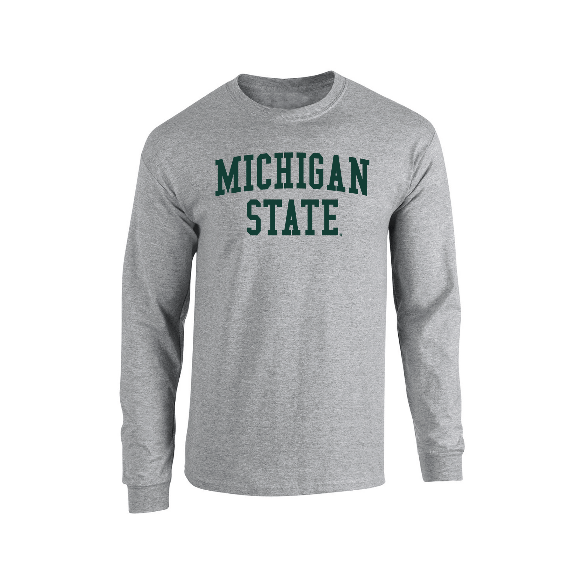 Michigan State University Spartans Block Adult Long Sleeve T-Shirt