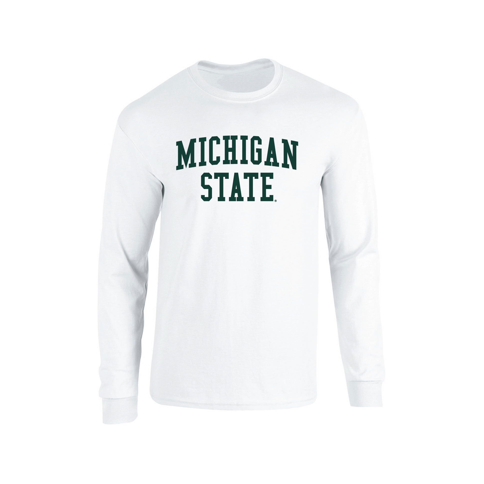 Michigan State University Spartans Block Adult Long Sleeve T-Shirt