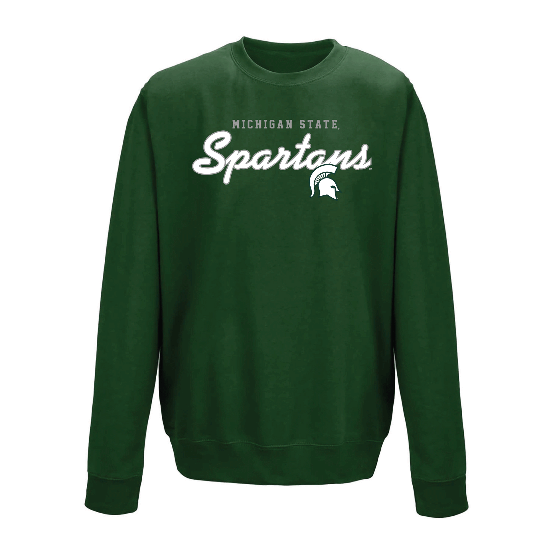 Michigan State University Spartans Machine Script Crewneck Sweatshirt
