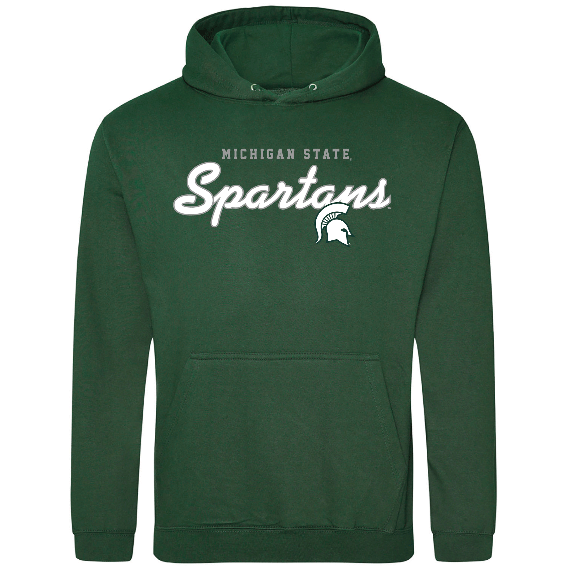 Michigan State University Spartans Machine Script Hooded Sweatshirt
