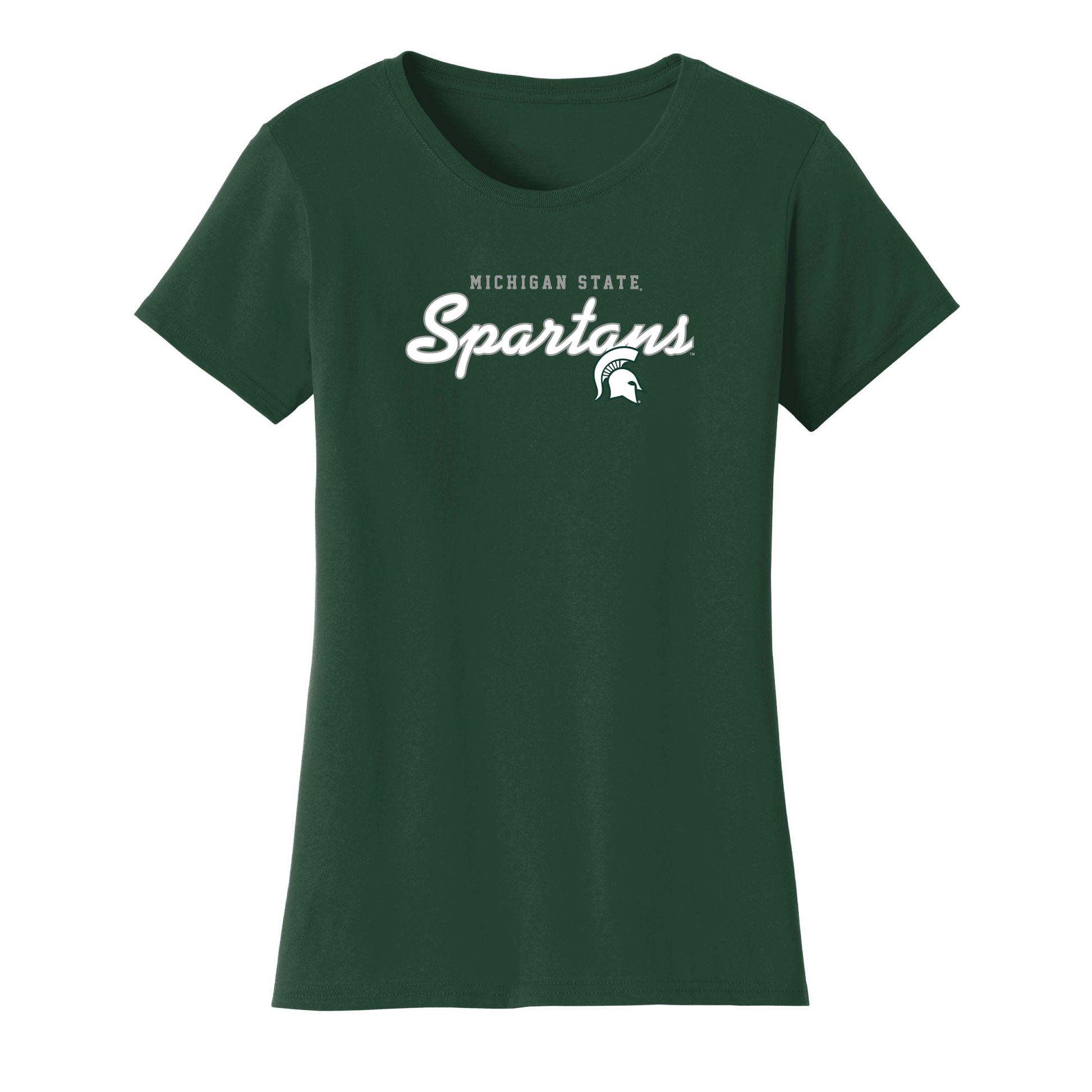 Michigan State University Spartans Machine Script Womens T-Shirt