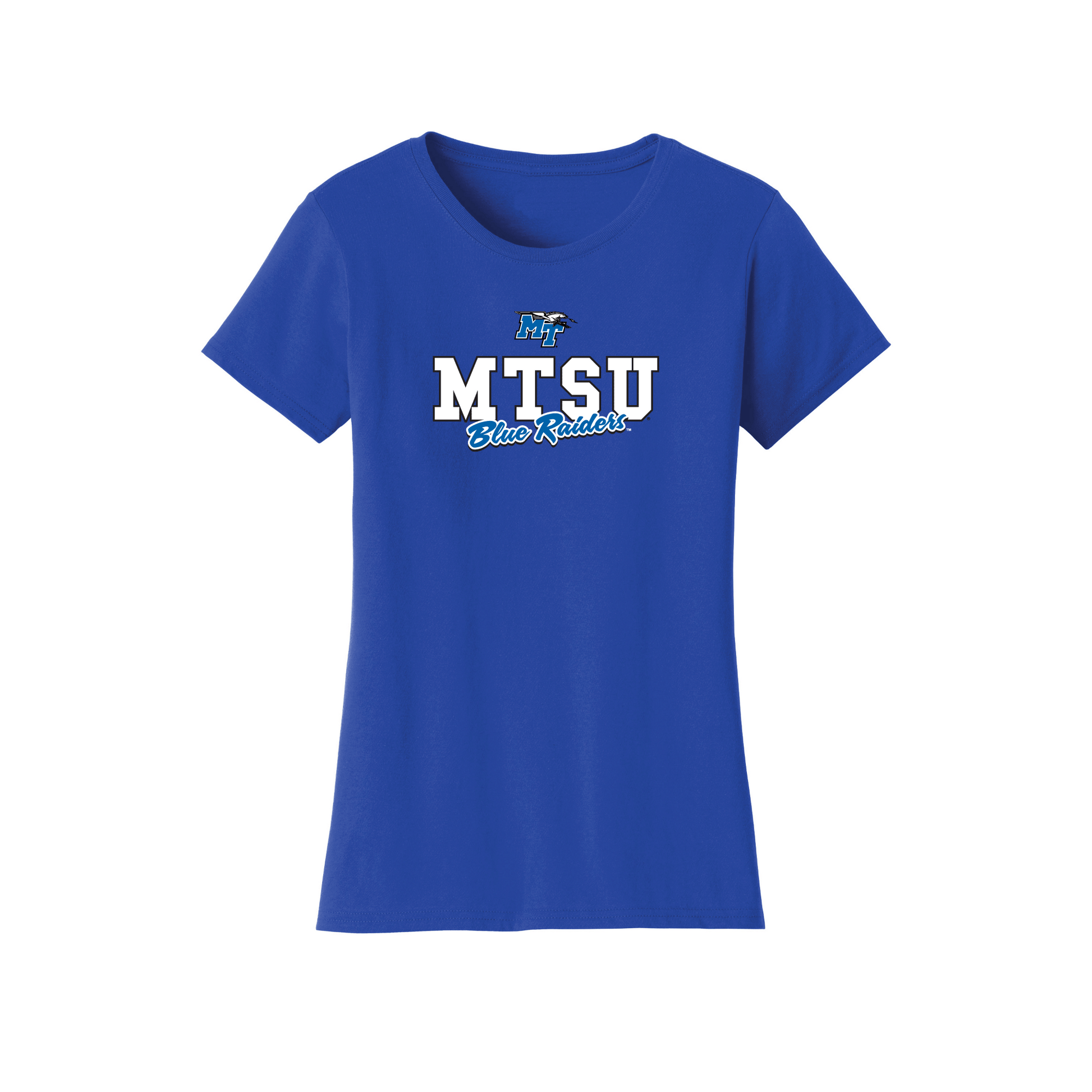 Middle Tennessee State University Blue Raiders Campus Script Womens Relaxed T-shirt