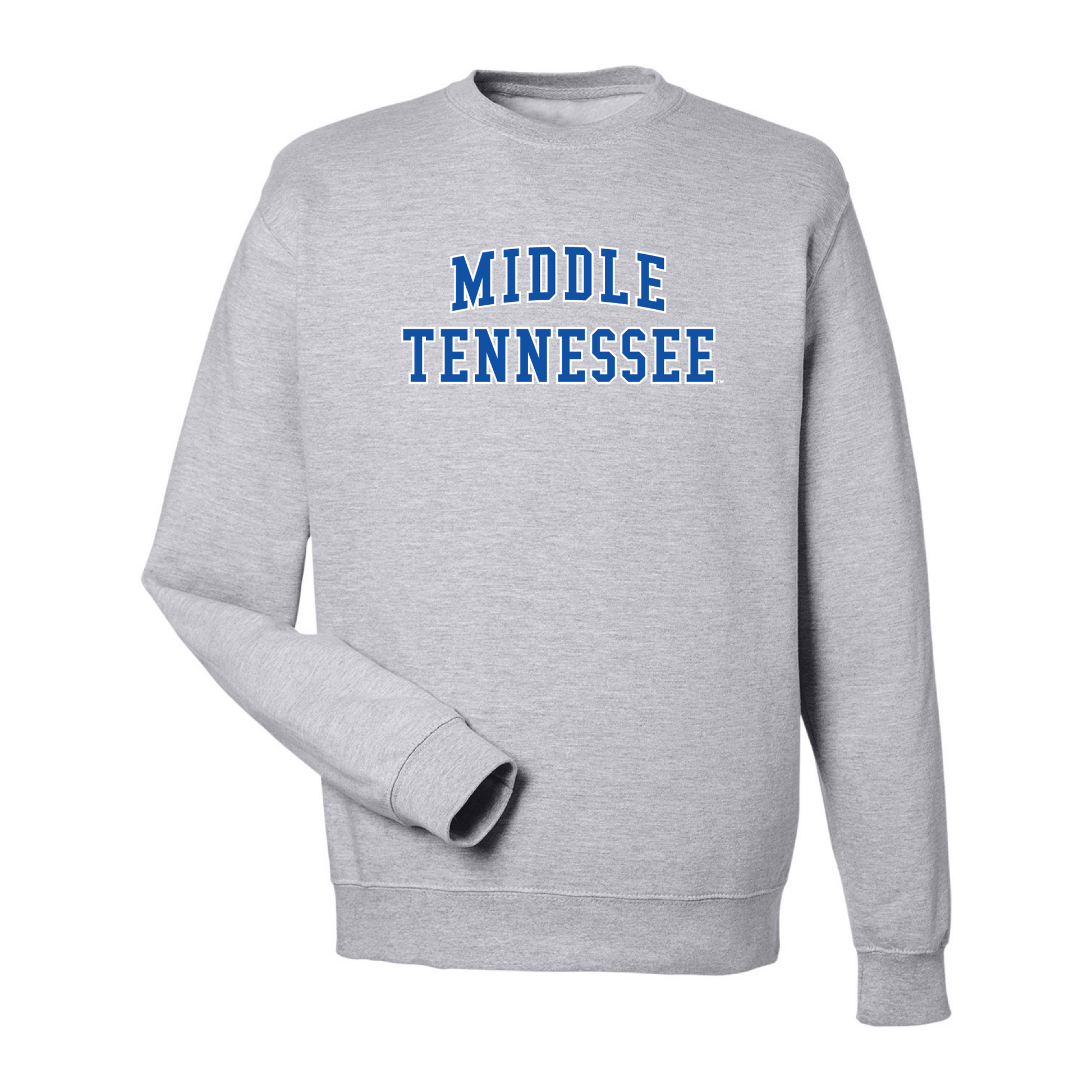 Middle Tennessee State University Blue Raiders Block Crewneck Sweatshirt Fleece