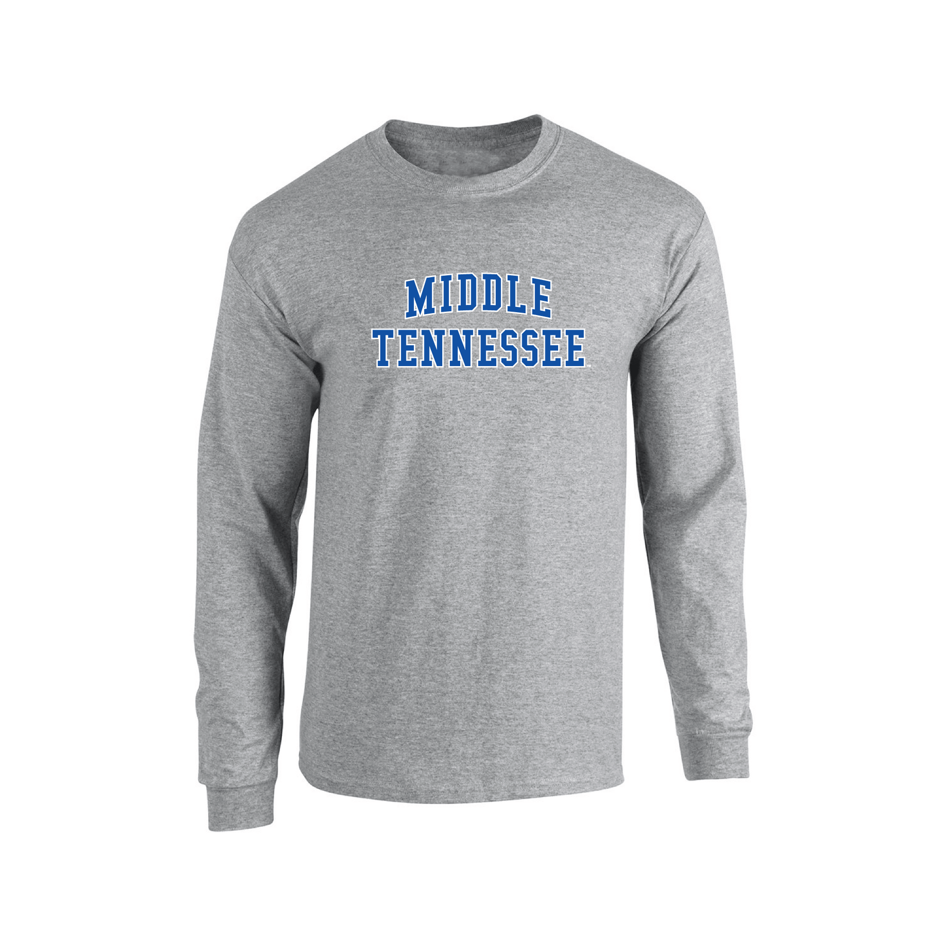 Middle Tennessee State University Blue Raiders Block Long Sleeve T-shirt Unisex