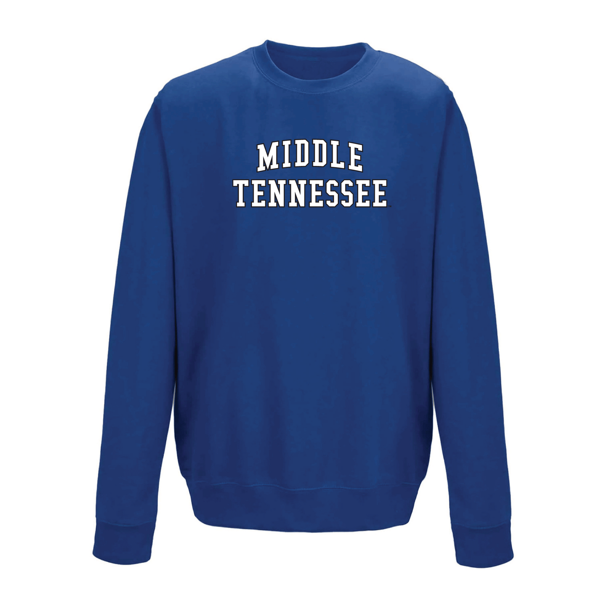 Middle Tennessee State University Blue Raiders Block Crewneck Sweatshirt Fleece