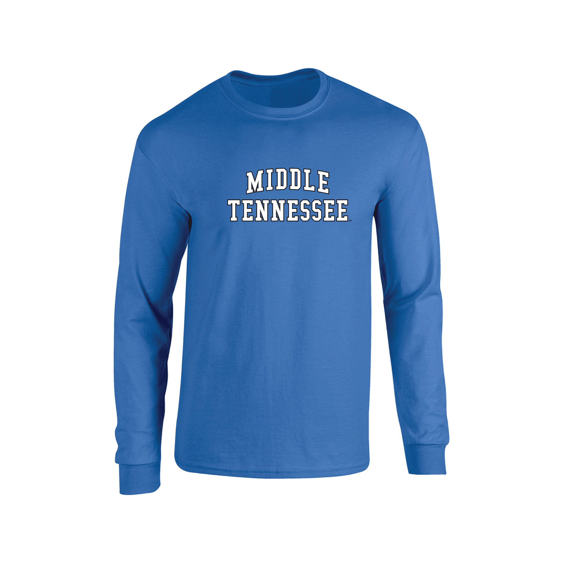 Middle Tennessee State University Blue Raiders Block Long Sleeve T-shirt Unisex