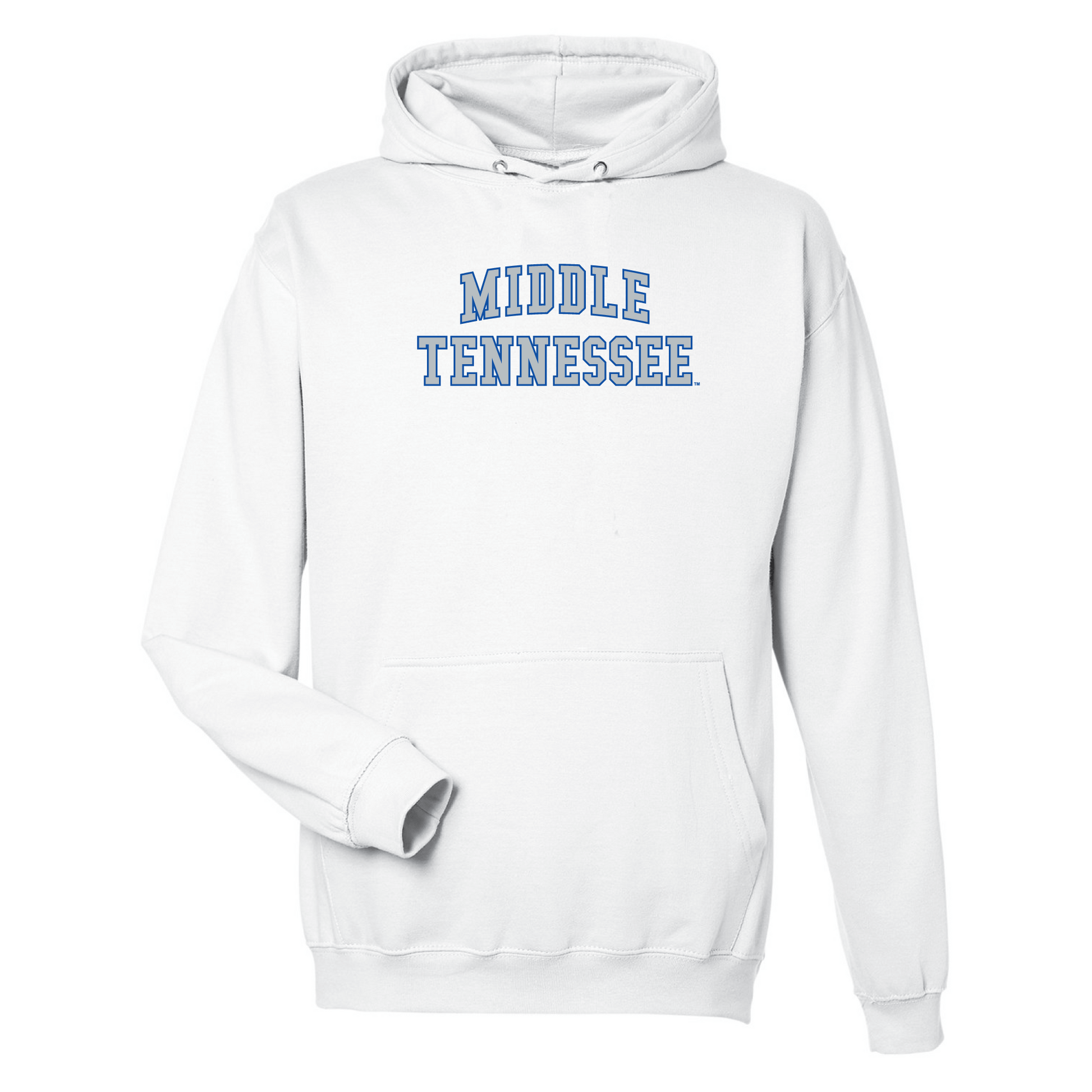 Middle Tennessee State University Blue Raiders Block Hooded Sweatshirt Fleece
