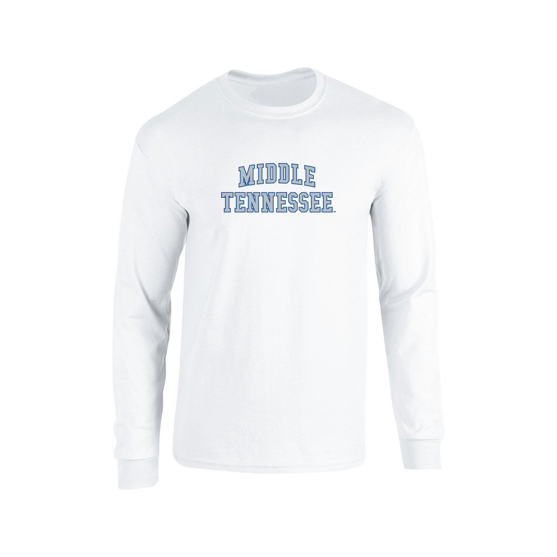 Middle Tennessee State University Blue Raiders Block Long Sleeve T-shirt Unisex