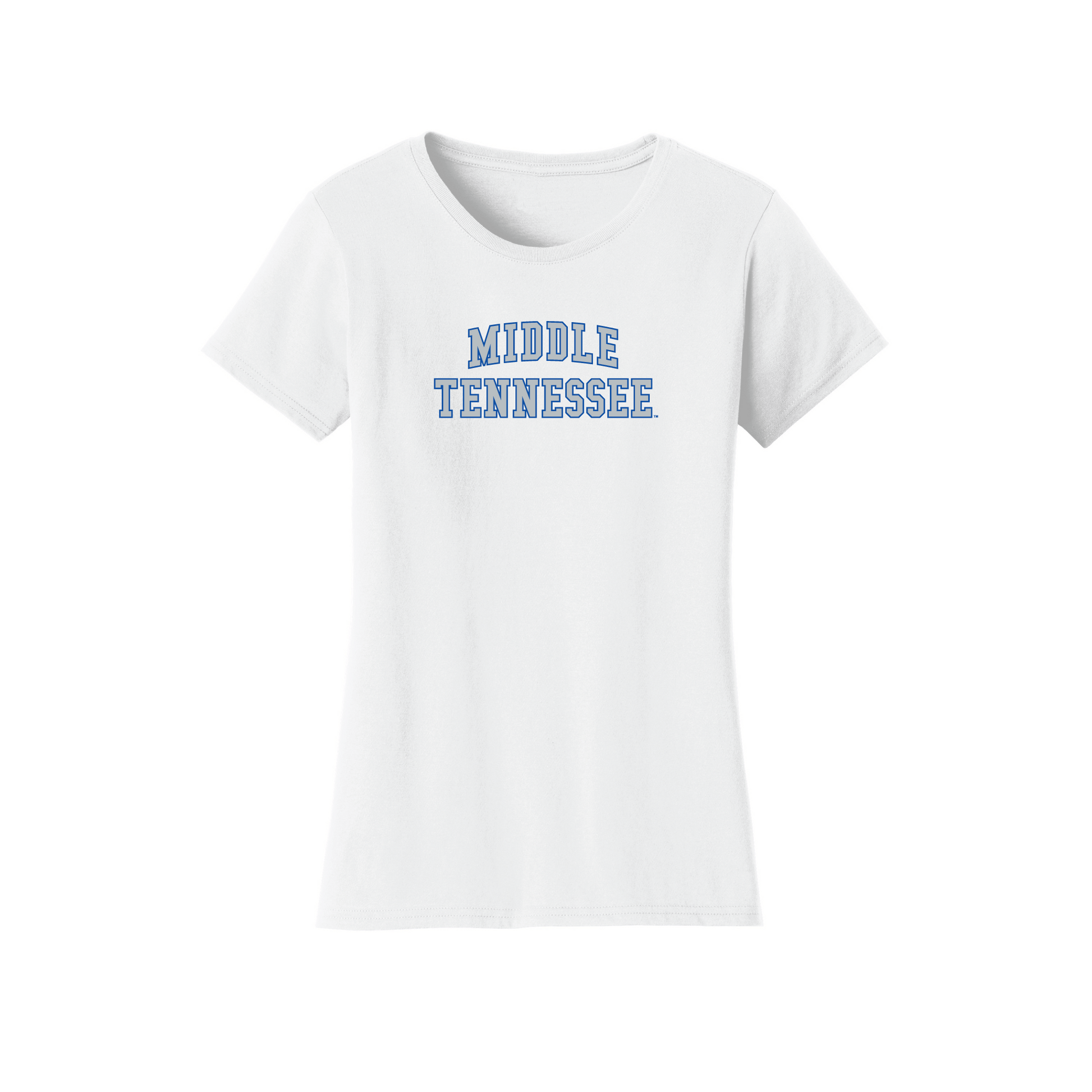 Middle Tennessee State University Blue Raiders Block Womens Relaxed T-shirt