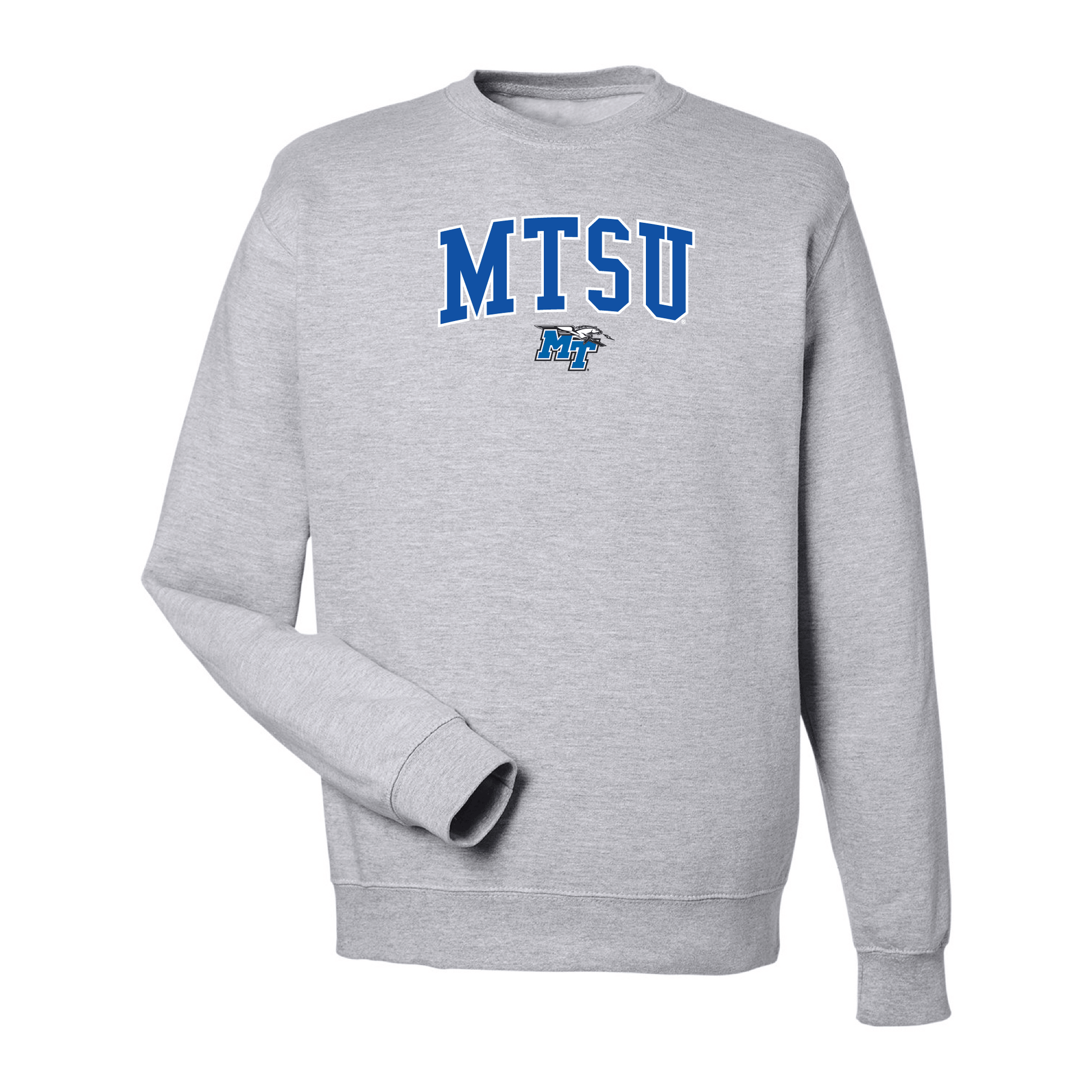 Middle Tennessee State University Blue Raiders Jumbo Arch Crewneck Sweatshirt Fleece
