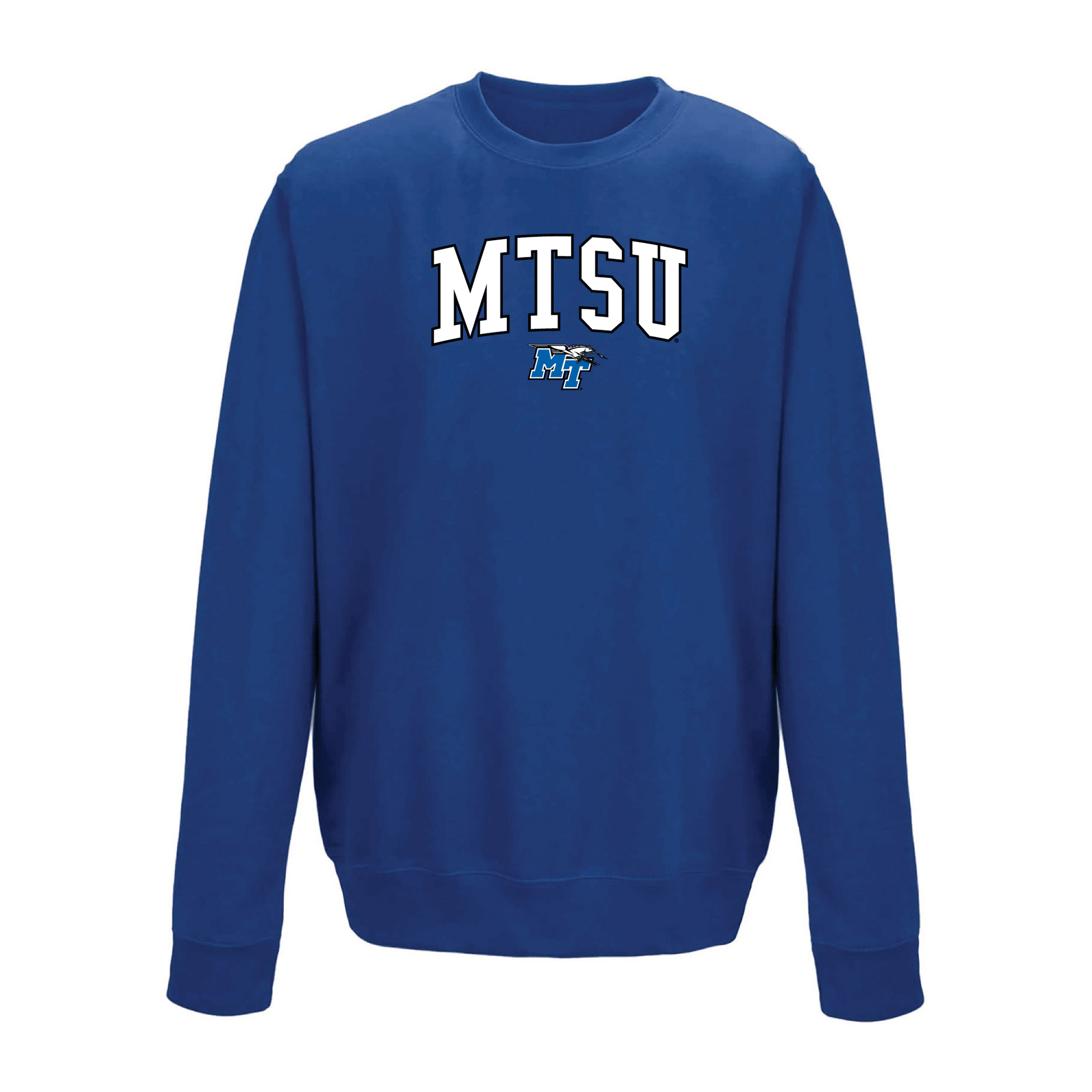 Middle Tennessee State University Blue Raiders Jumbo Arch Crewneck Sweatshirt Fleece
