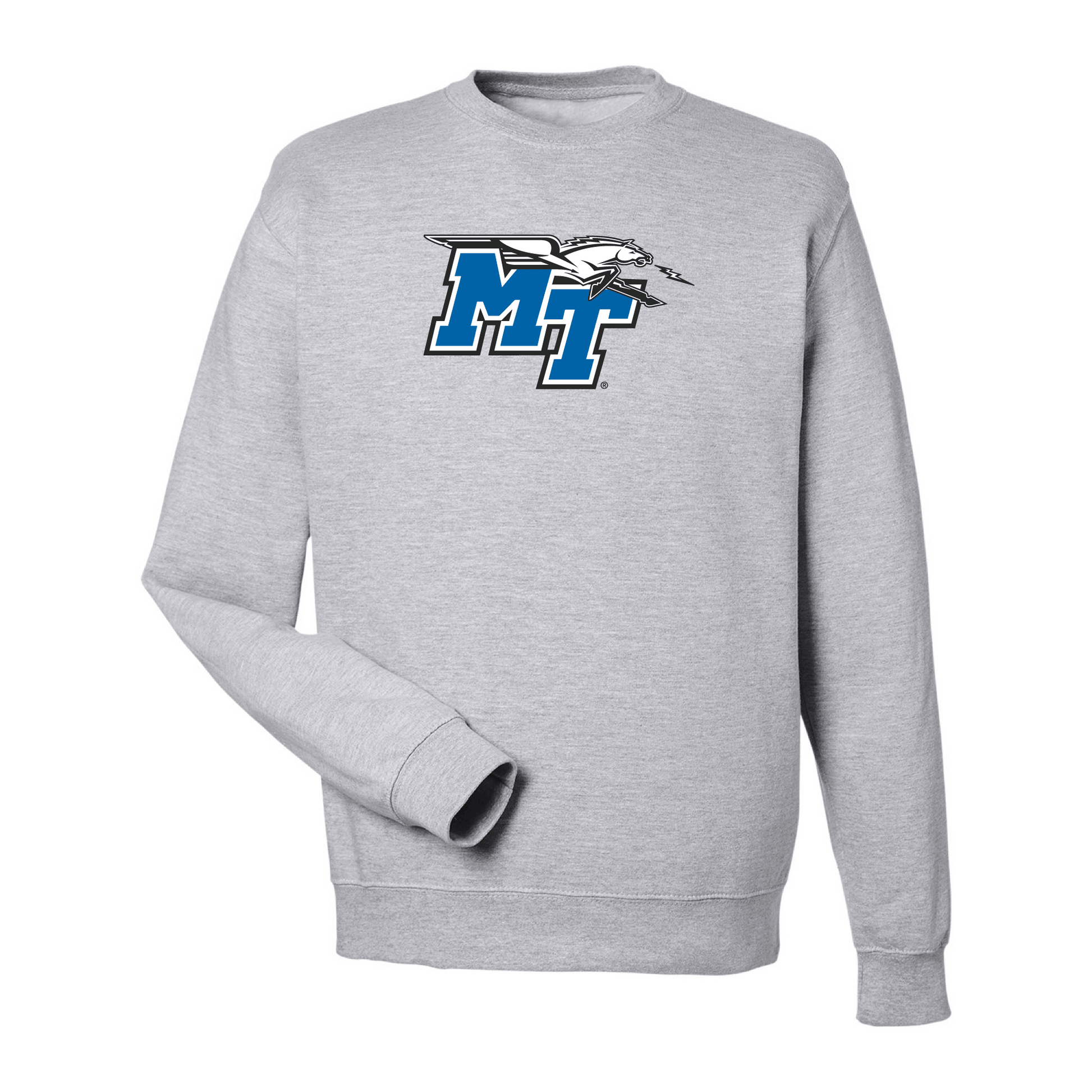 Middle Tennessee State University Blue Raiders Jumbo Logo Crewneck Sweatshirt Fleece