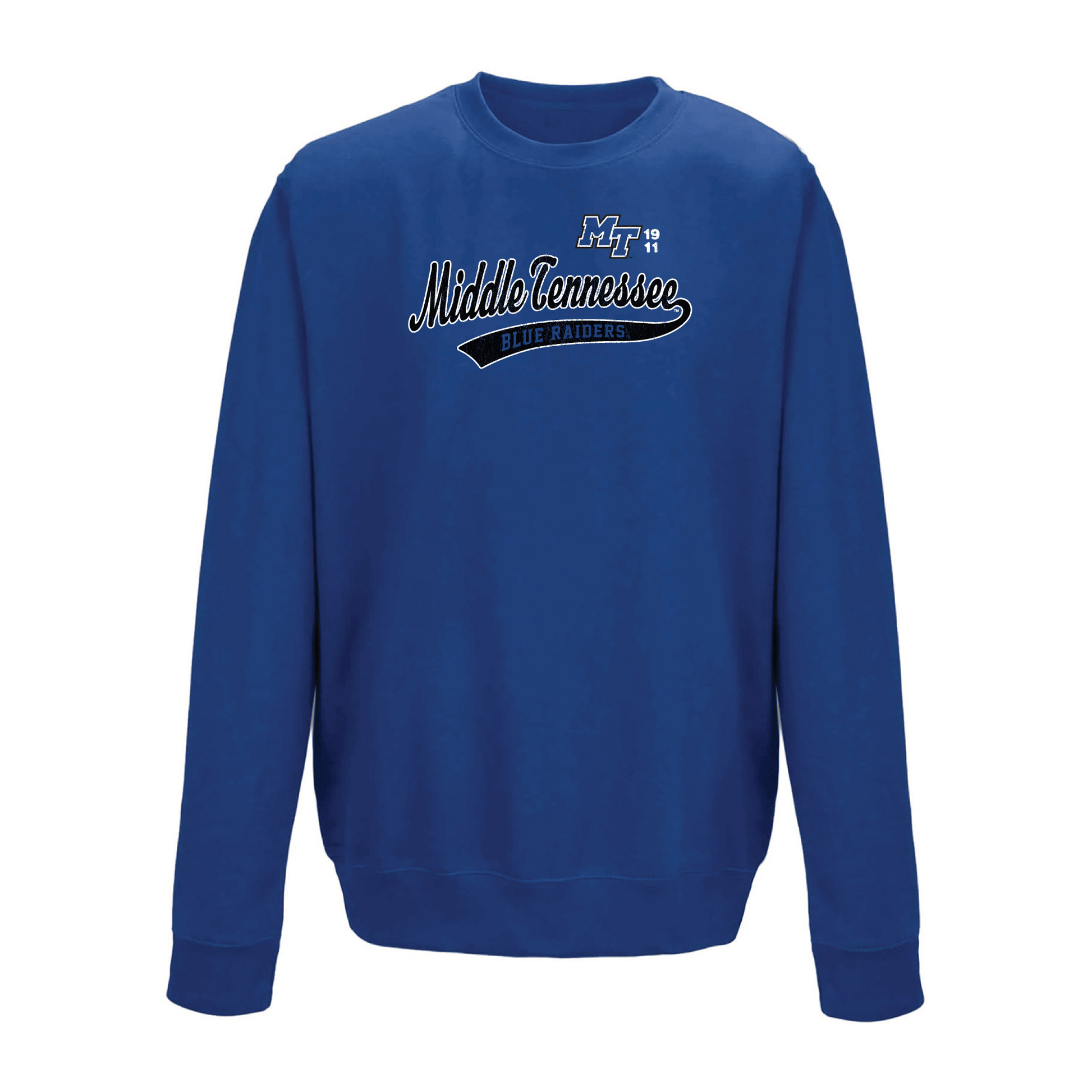 Middle Tennessee State University Blue Raiders Old School Crewneck Sweatshirt Fleece