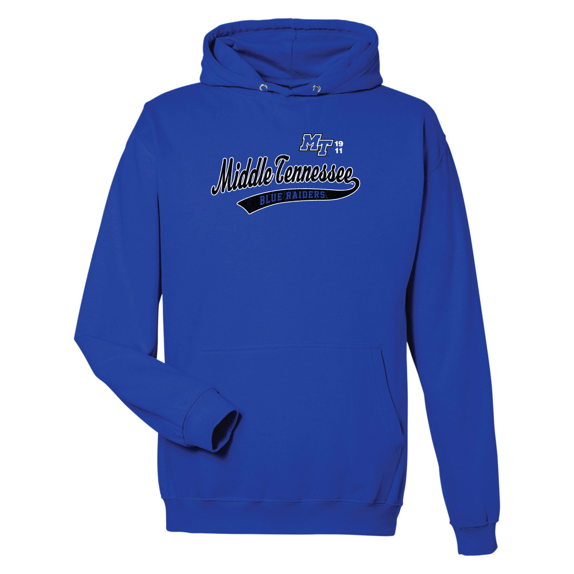 Middle Tennessee State University Blue Raiders Old School Hooded Sweatshirt Fleece