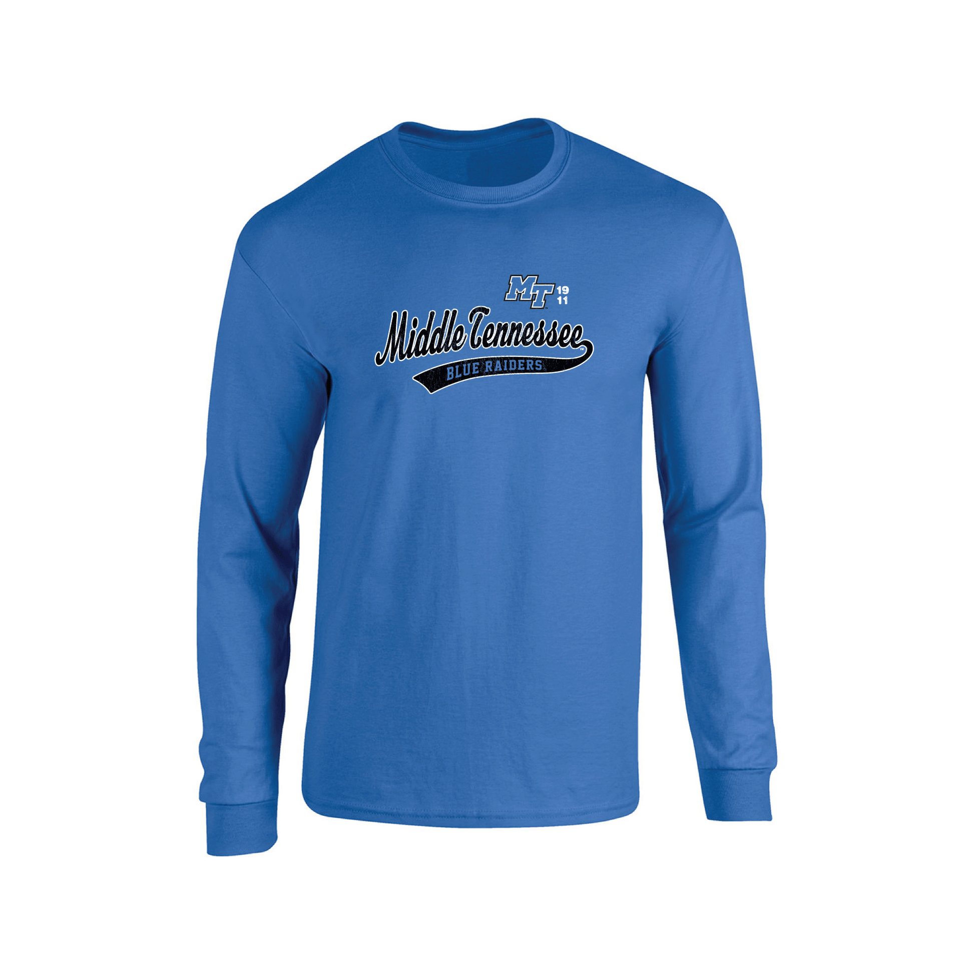 Middle Tennessee State University Blue Raiders Old School Long Sleeve T-shirt Unisex