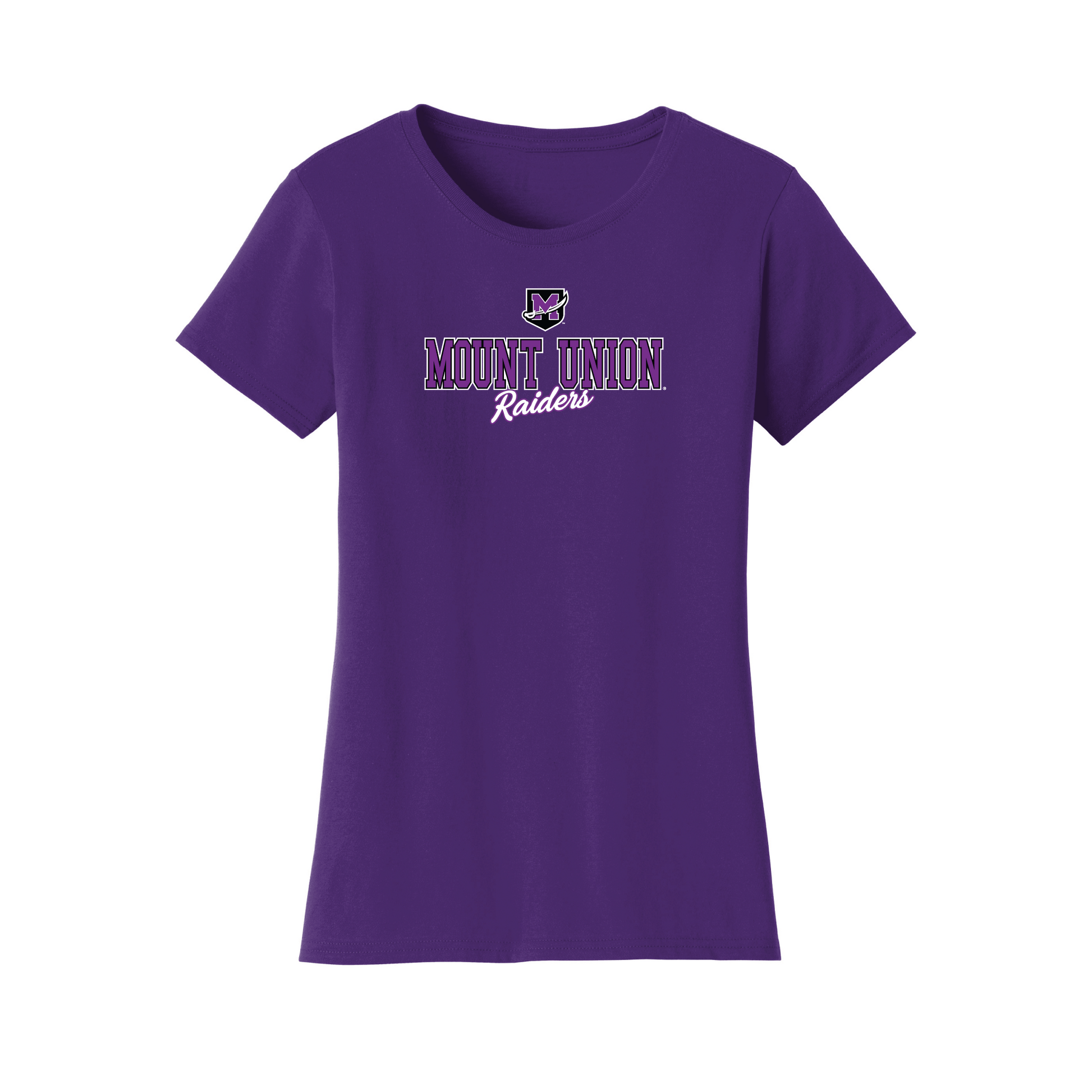 University of Mount Union Purple Raiders Campus Script Womens T-Shirt