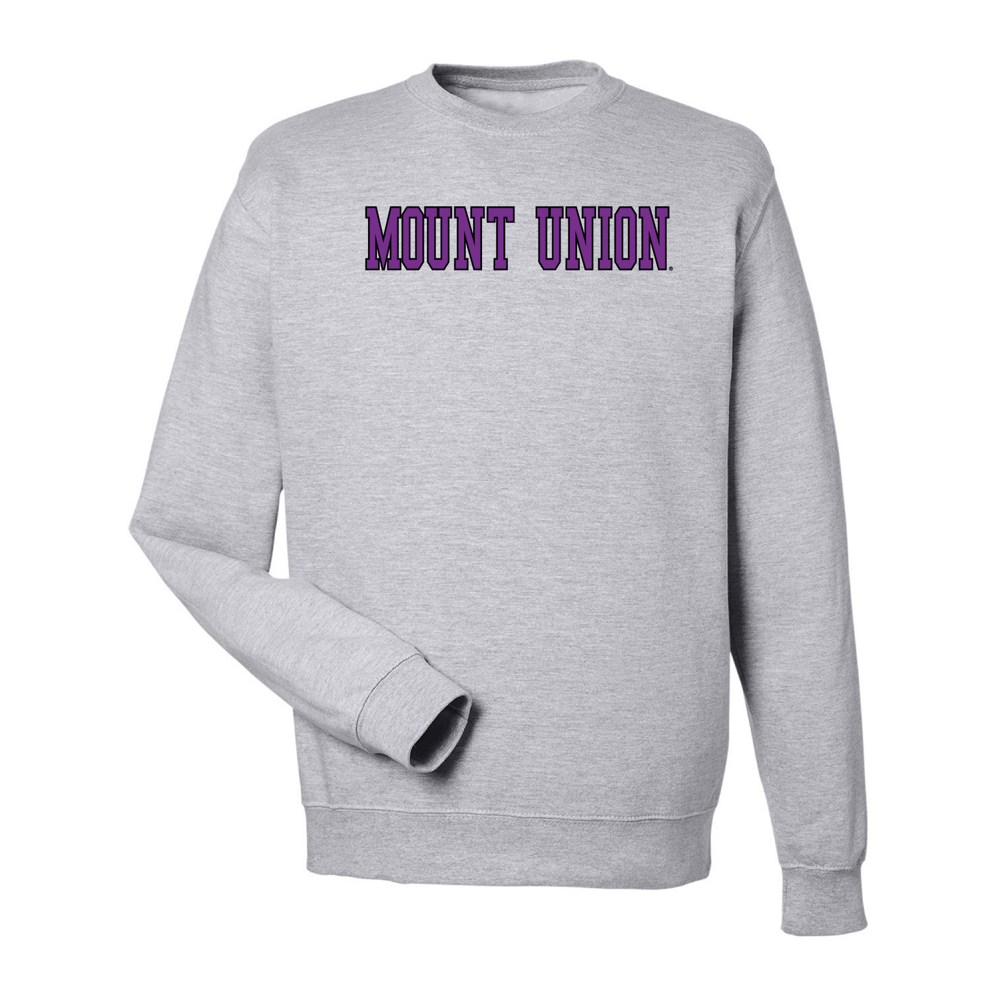 University of Mount Union Purple Raiders Block Crewneck Sweatshirt