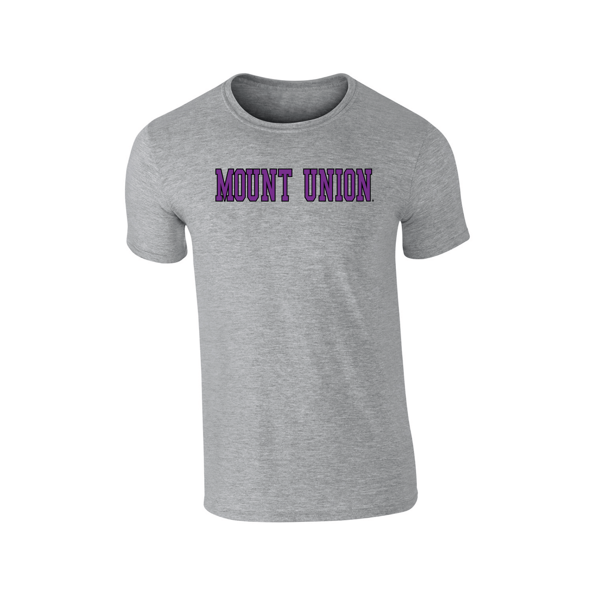 University of Mount Union Purple Raiders Block Adult T-Shirt