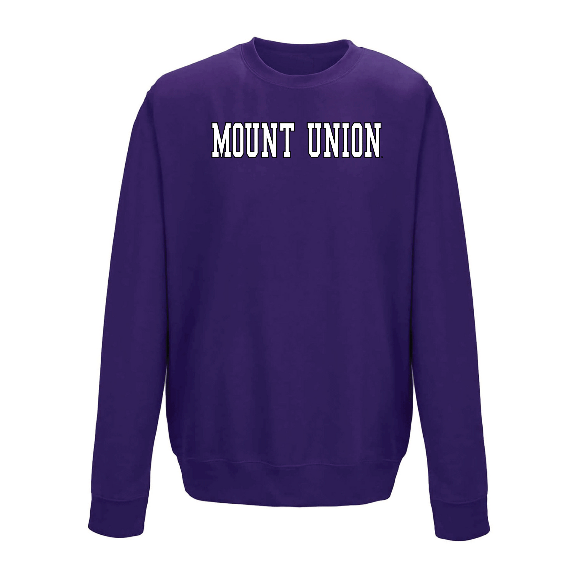 University of Mount Union Purple Raiders Block Crewneck Sweatshirt