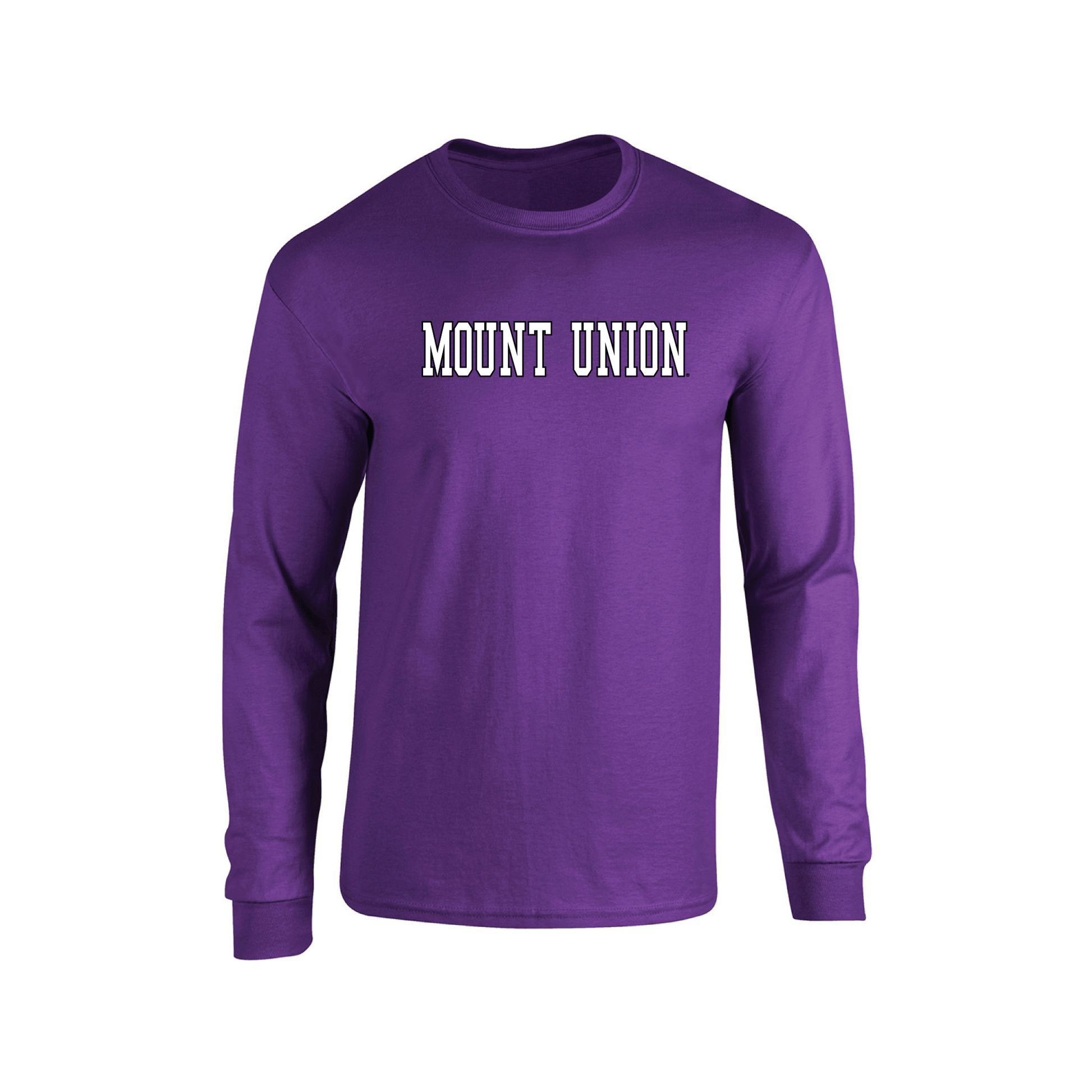 University of Mount Union Purple Raiders Block Adult Long Sleeve T-Shirt