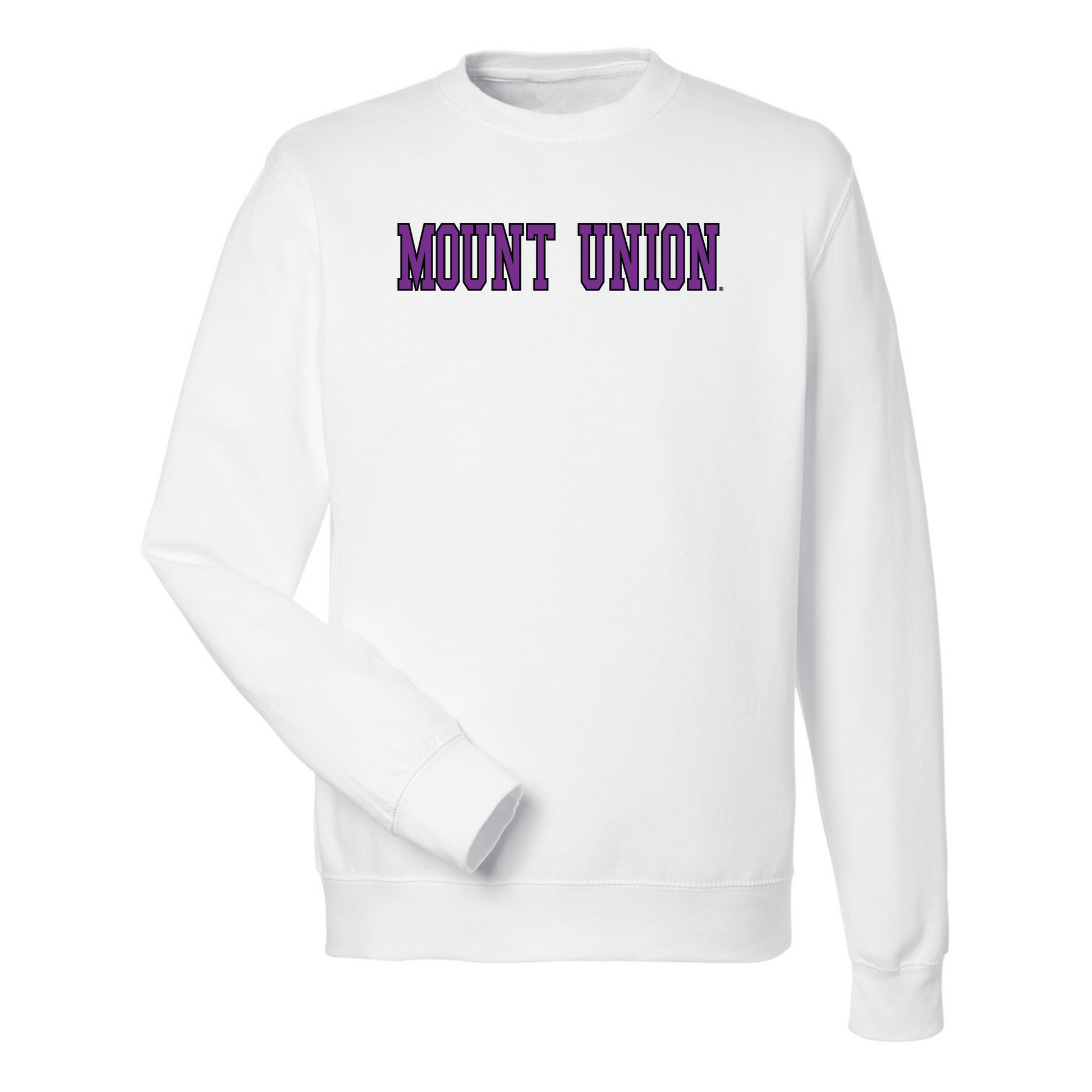 University of Mount Union Purple Raiders Block Crewneck Sweatshirt